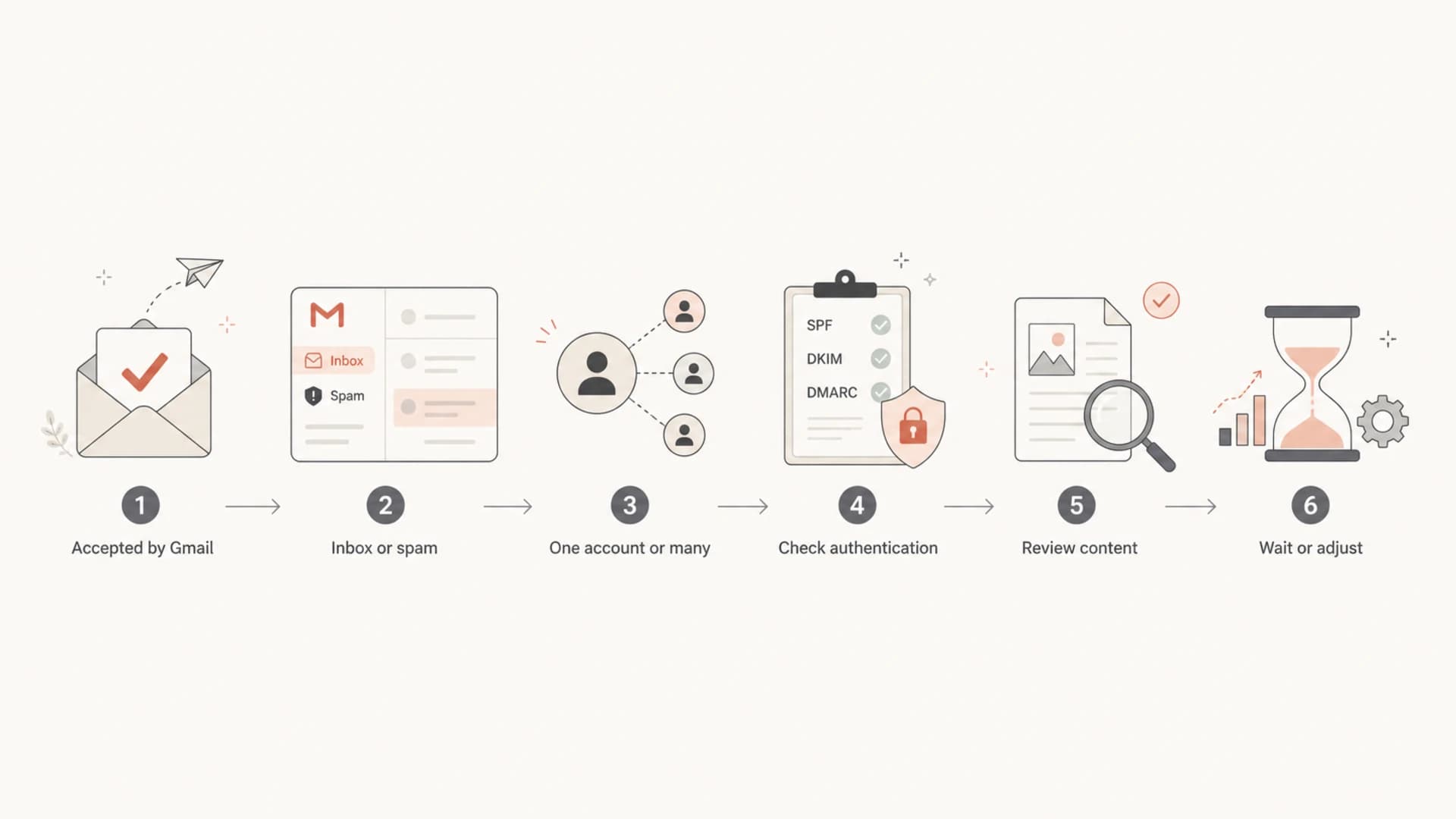 Flowchart for diagnosing why Gmail placed an email in a different tab.