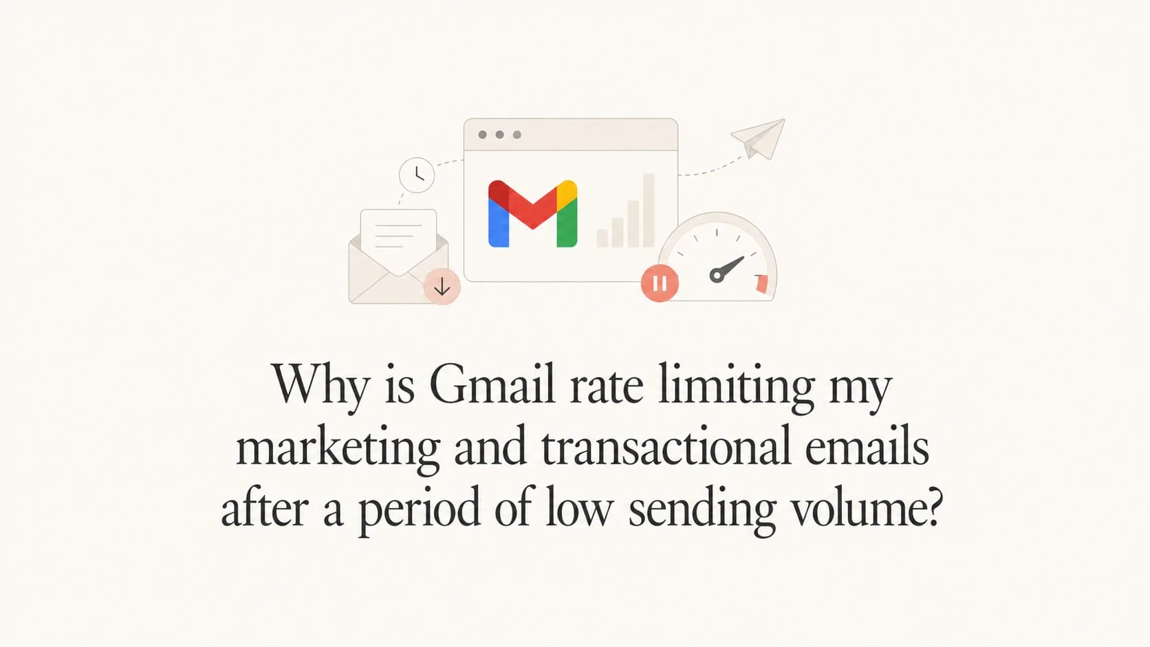Gmail rate limiting after a low-volume sending period.