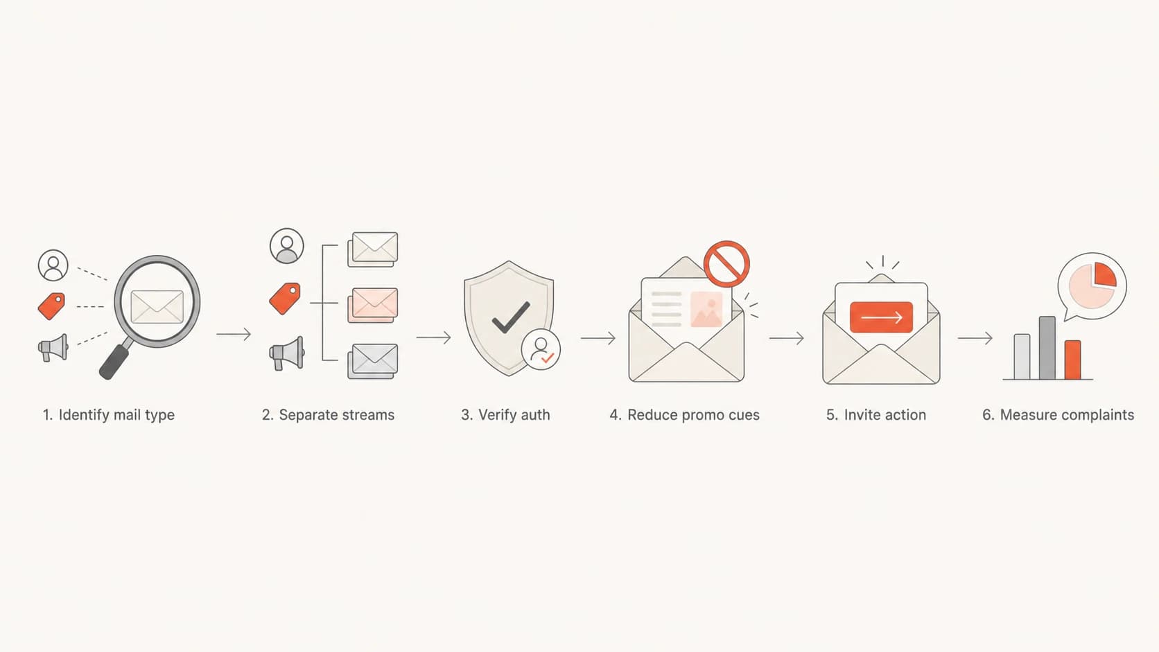Flowchart showing the steps to improve Gmail tab placement.