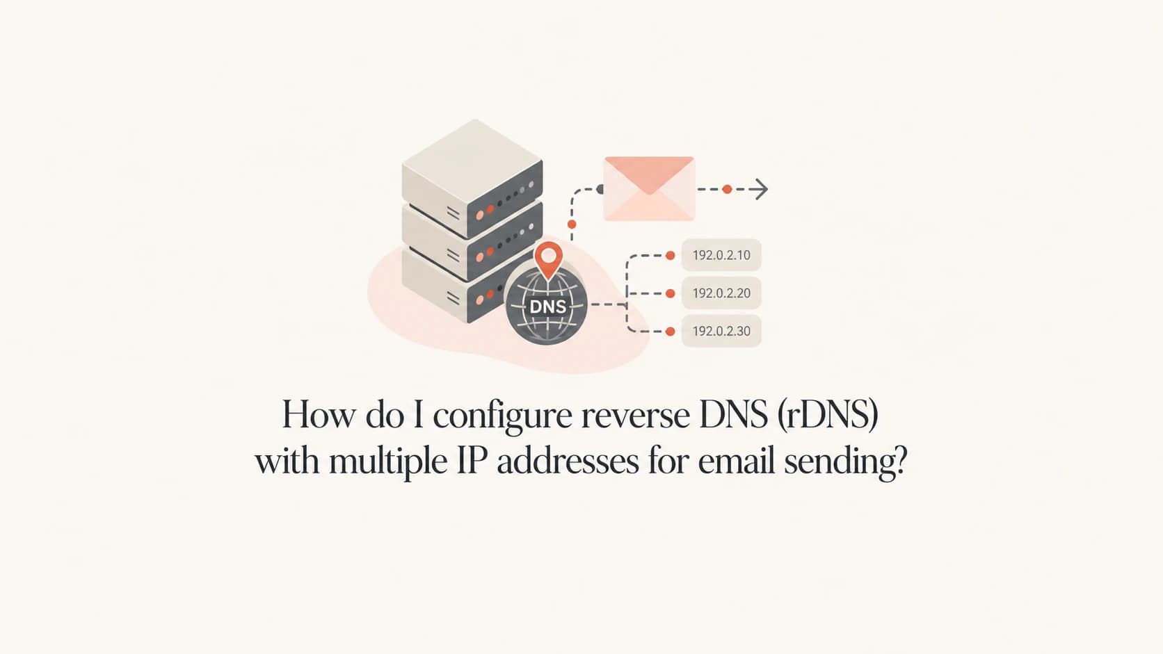 Reverse DNS setup for several dedicated sending IP addresses.