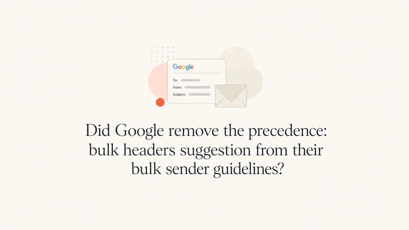 Google sender guideline thumbnail with a mail header card above the title.