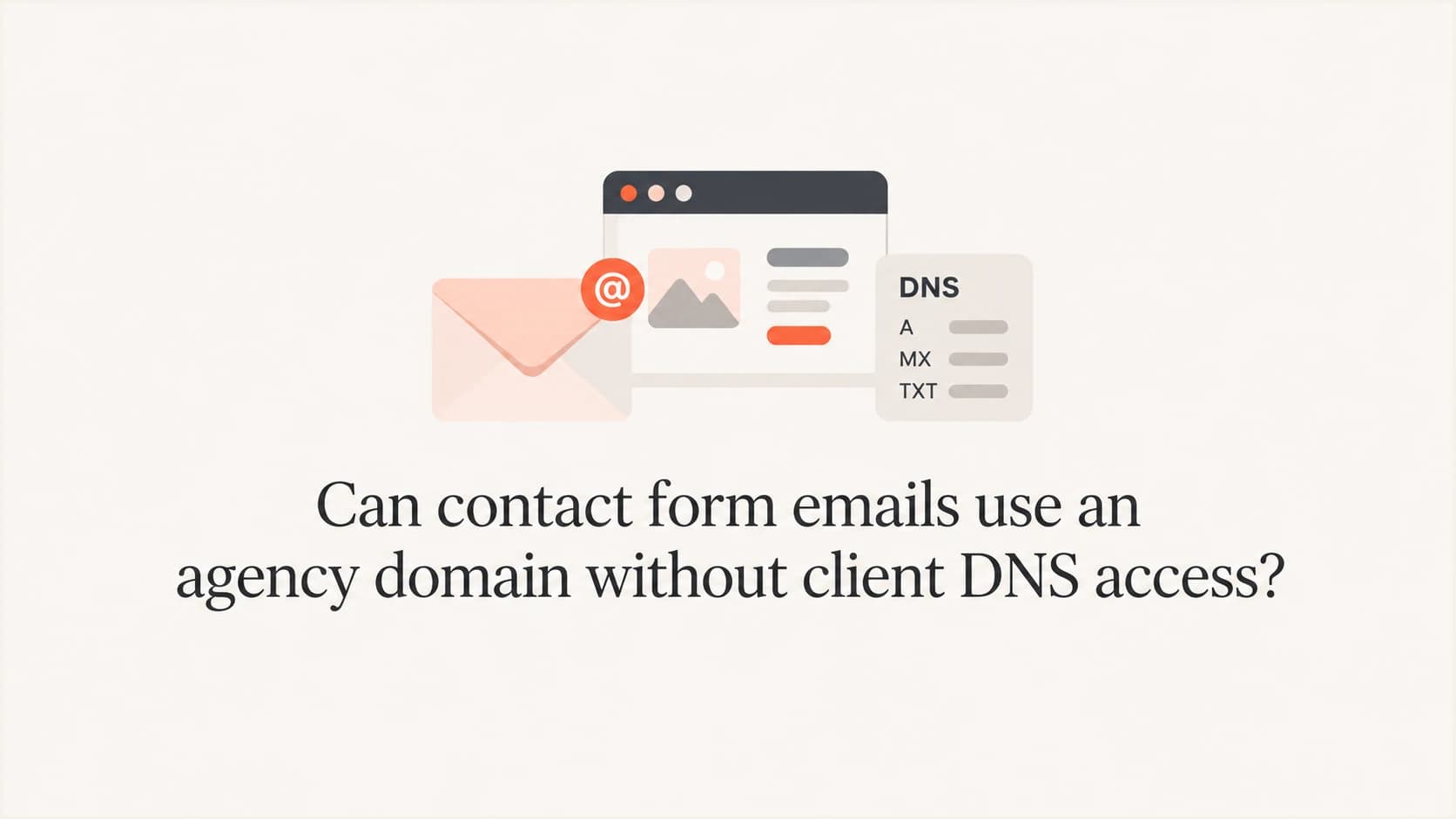 Contact form notifications sent through an authenticated agency domain.