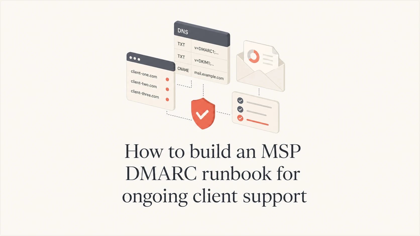 Editorial thumbnail for an MSP DMARC runbook.