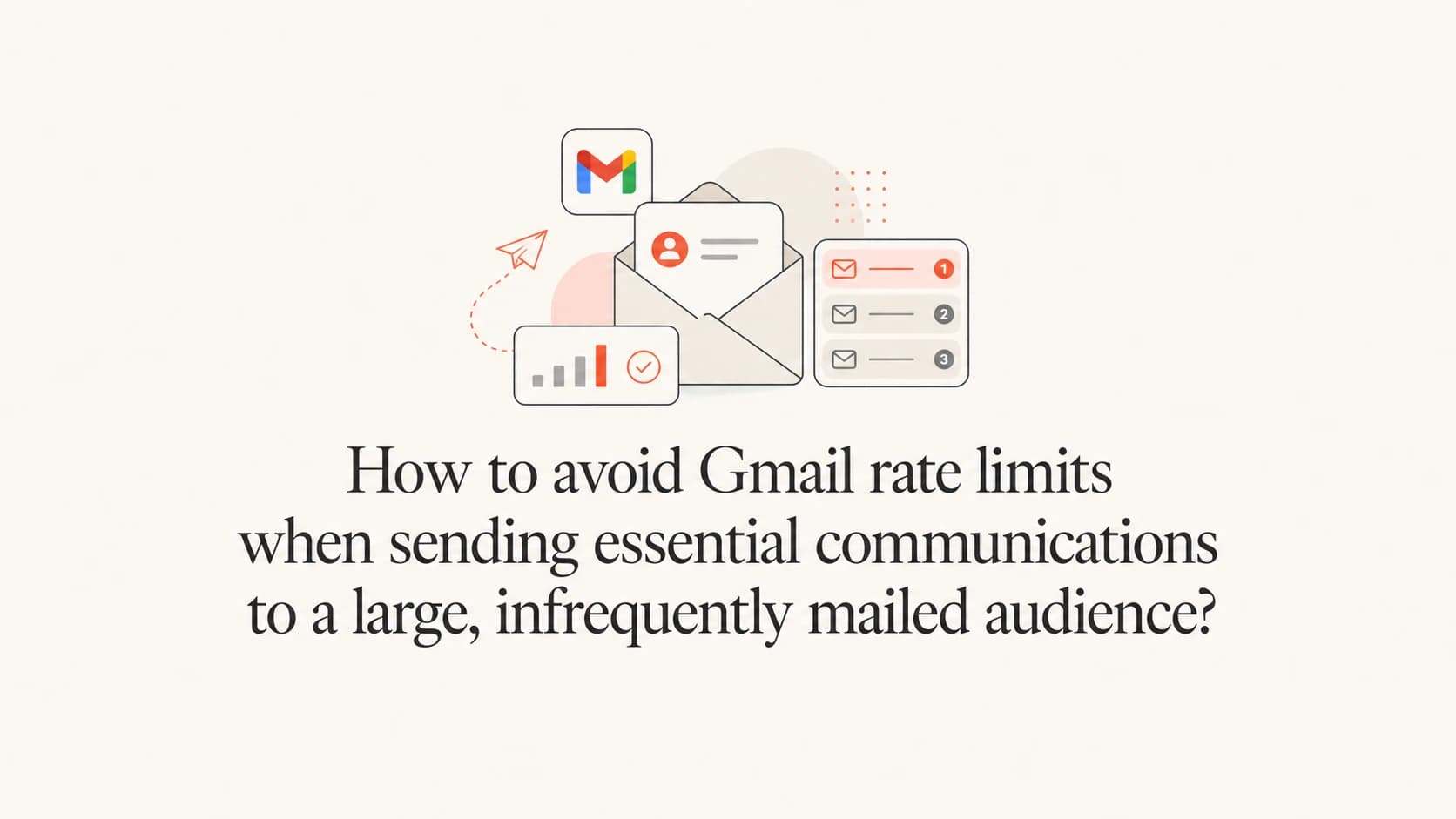 Gmail rate limit planning for a large essential email send.