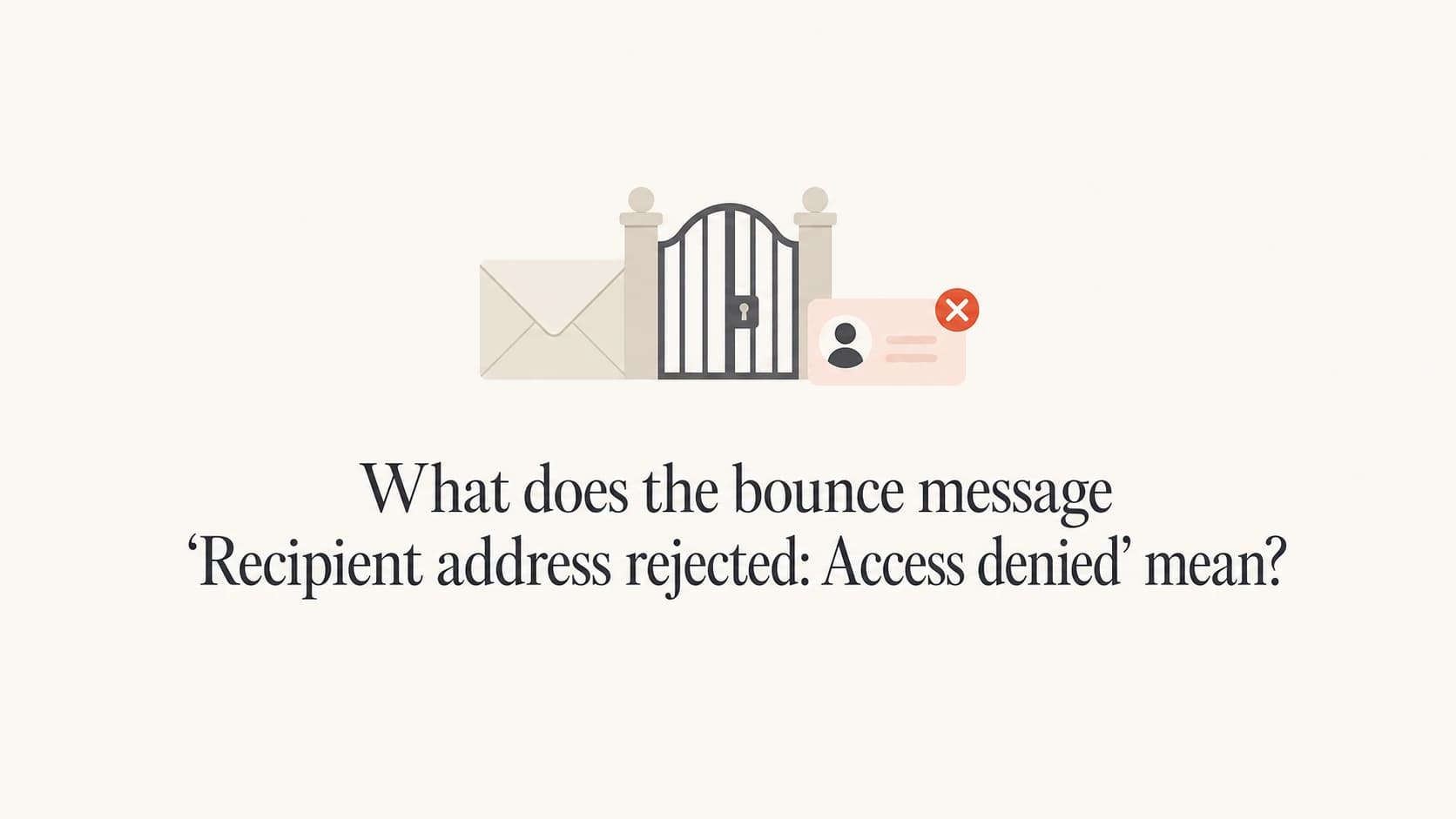 Editorial thumbnail showing an email rejected at a recipient gateway.