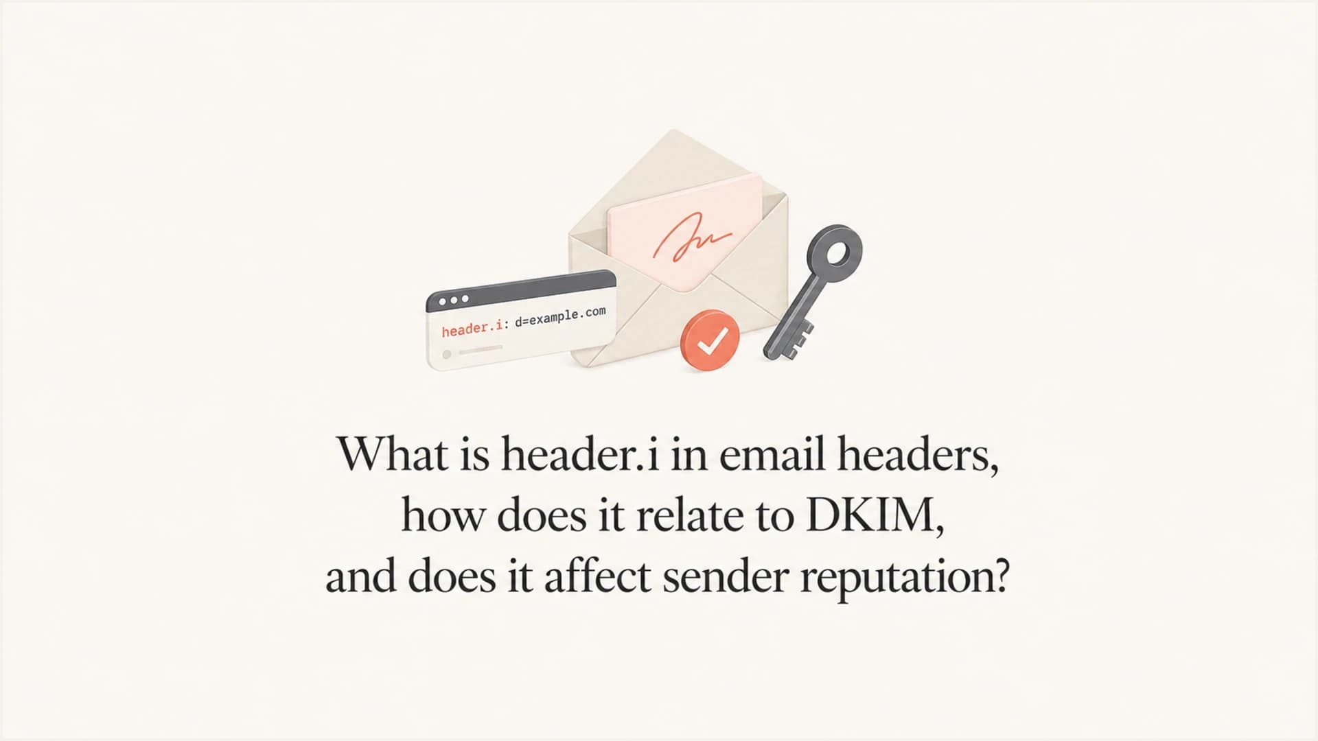 Editorial thumbnail showing DKIM header.i as a signed email identity.