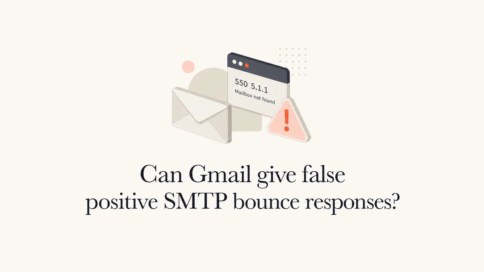 A calm editorial thumbnail about Gmail SMTP bounce responses.