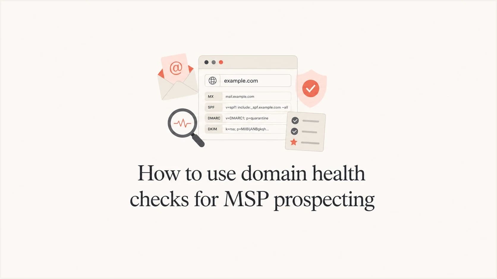 Domain health check thumbnail for MSP prospecting