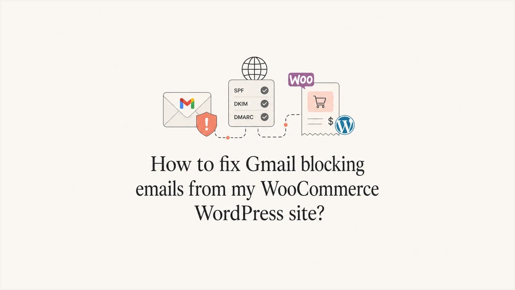 WooCommerce Gmail blocking fix with authenticated email routing.
