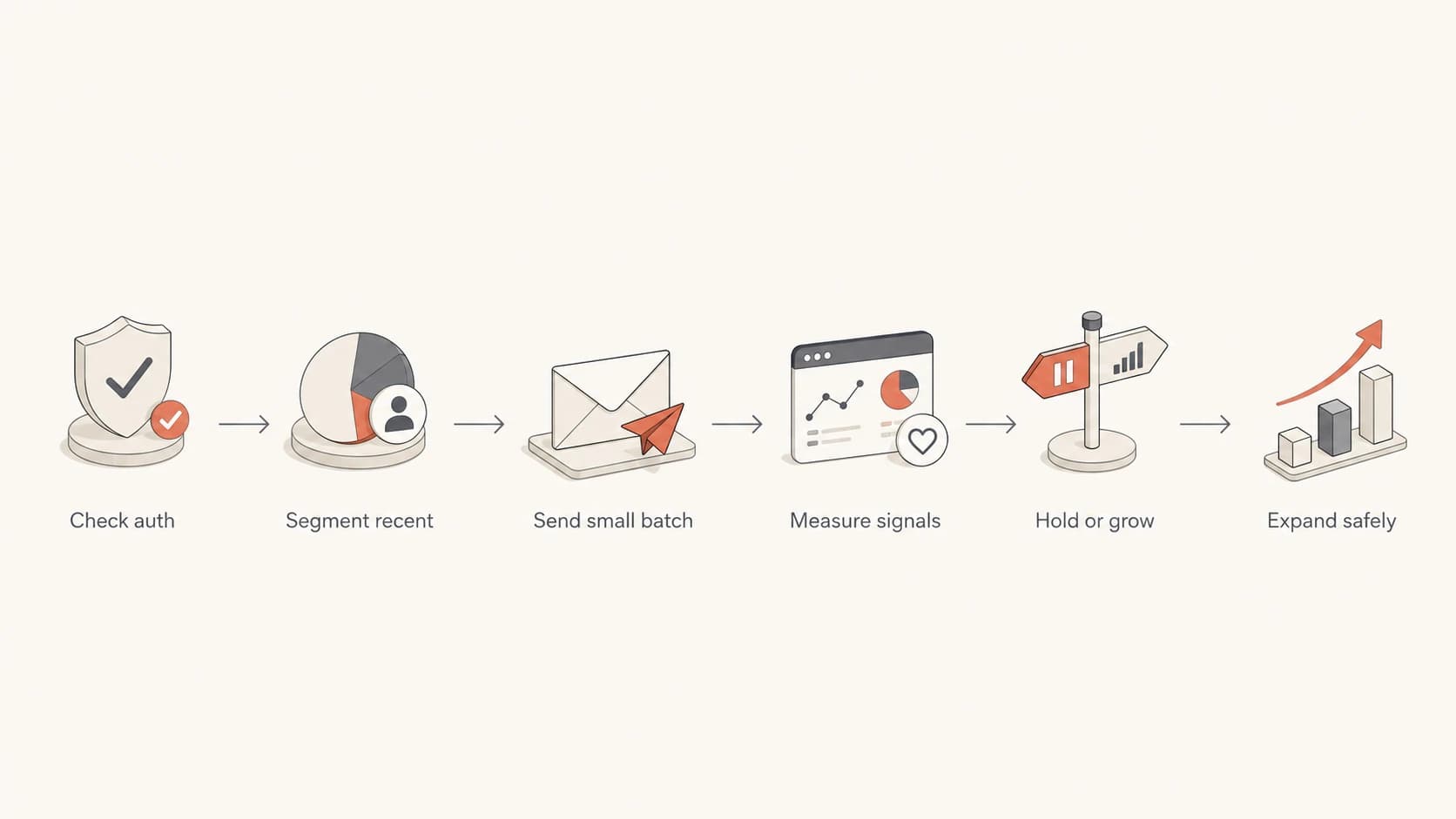 A flowchart showing the path from authentication checks to safe reputation recovery.