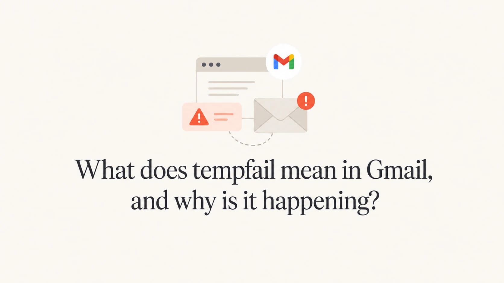 Gmail tempfail article thumbnail with a small mail routing icon.