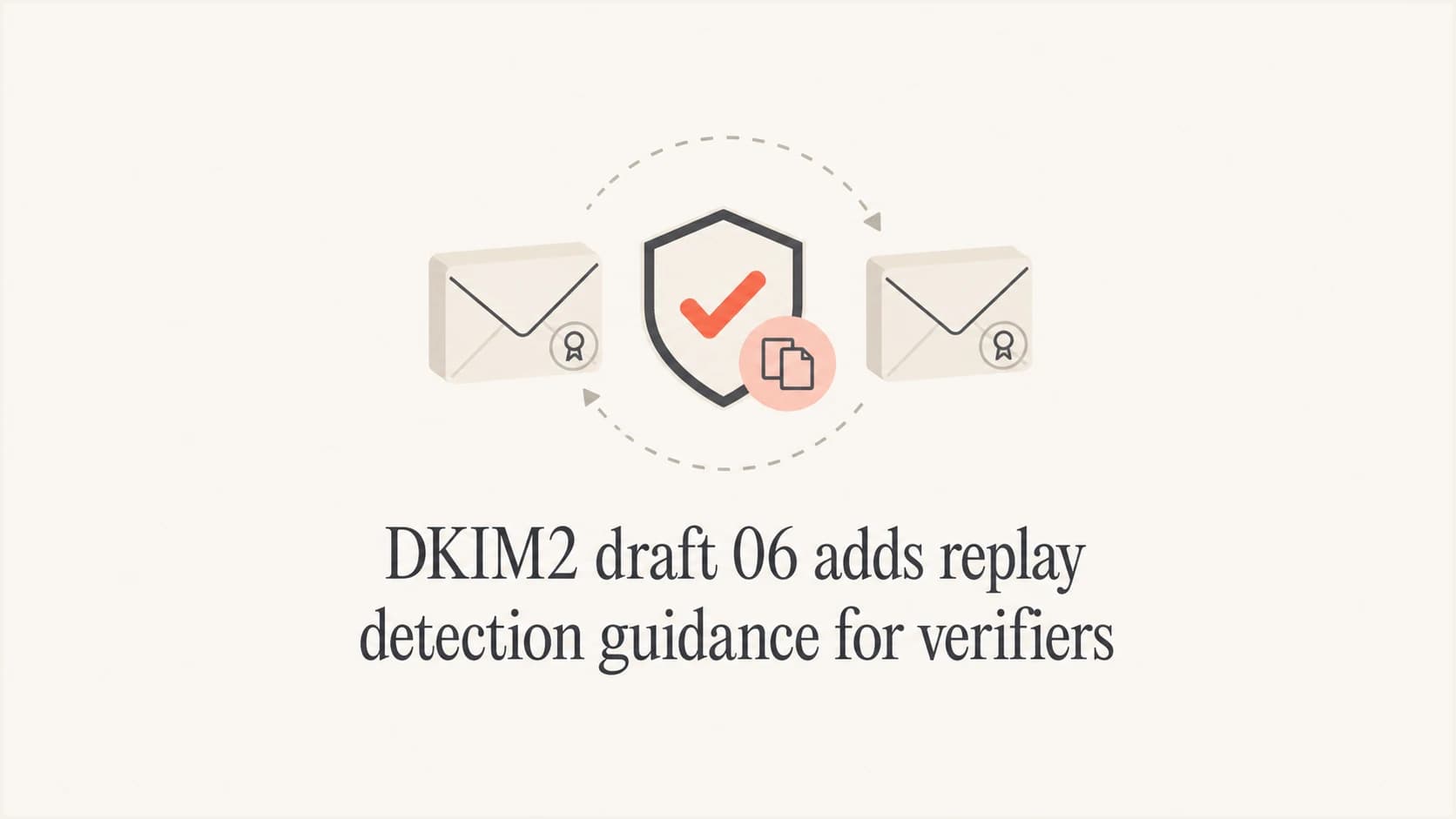 Two matching messages illustrate the replay check proposed in DKIM2 draft 06.