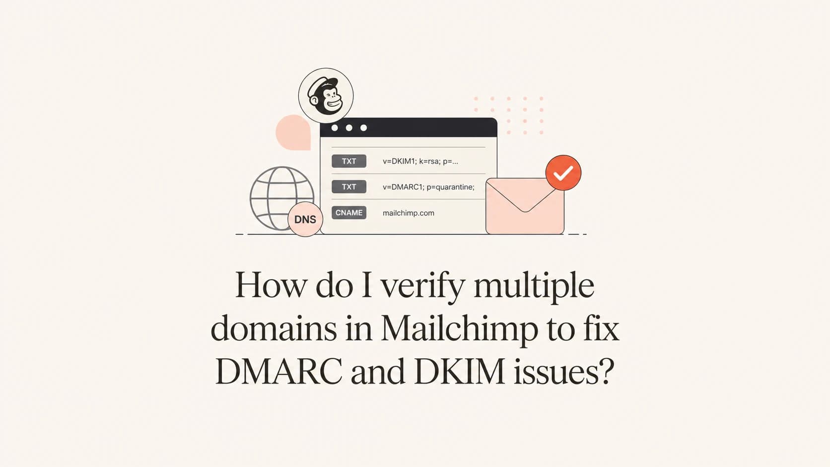 Mailchimp domain authentication thumbnail for multiple sending domains.