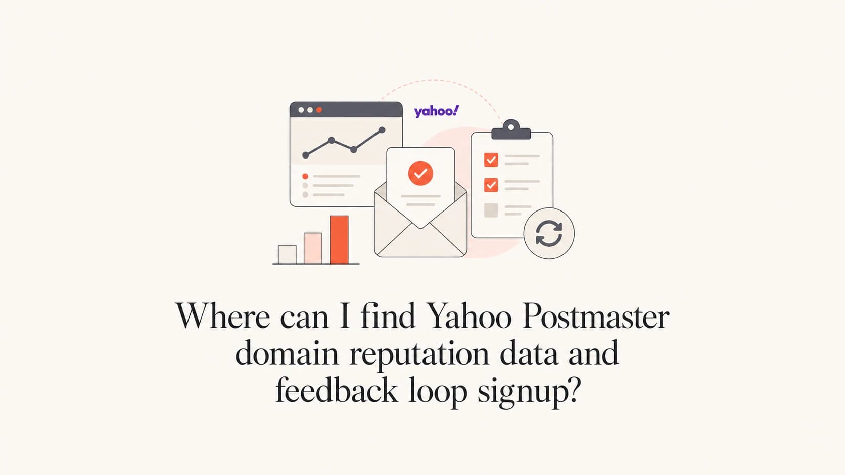 Yahoo Sender Hub domain data and feedback loop signup overview.