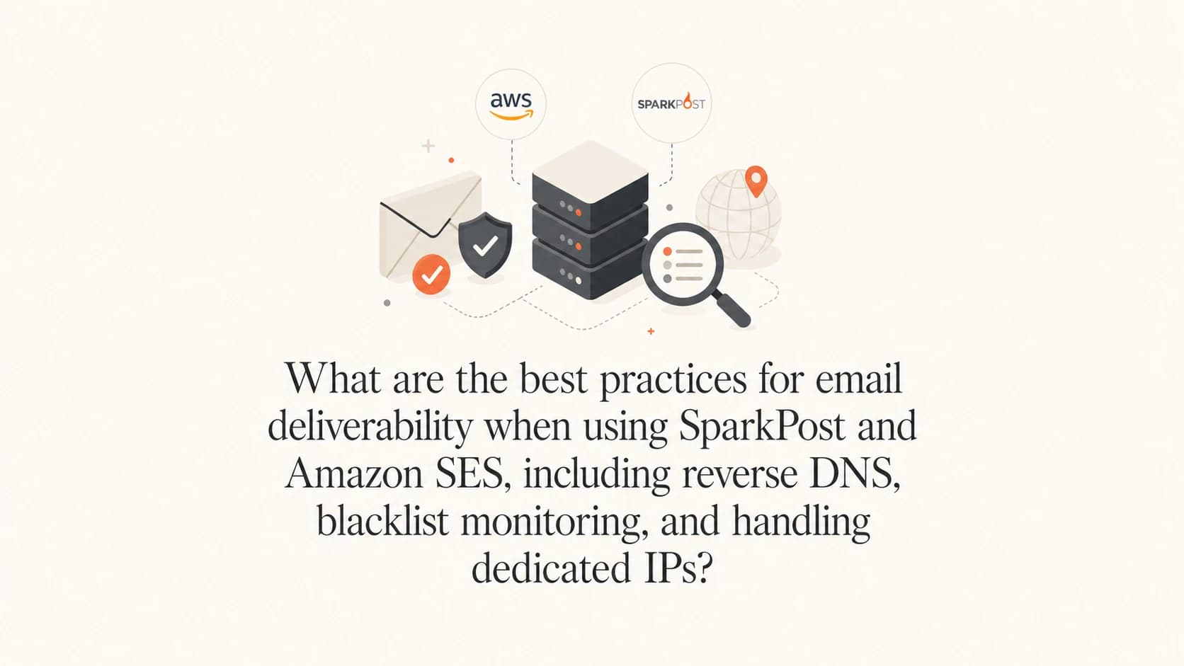 SparkPost and Amazon SES deliverability best practices with reverse DNS and dedicated IP signals.