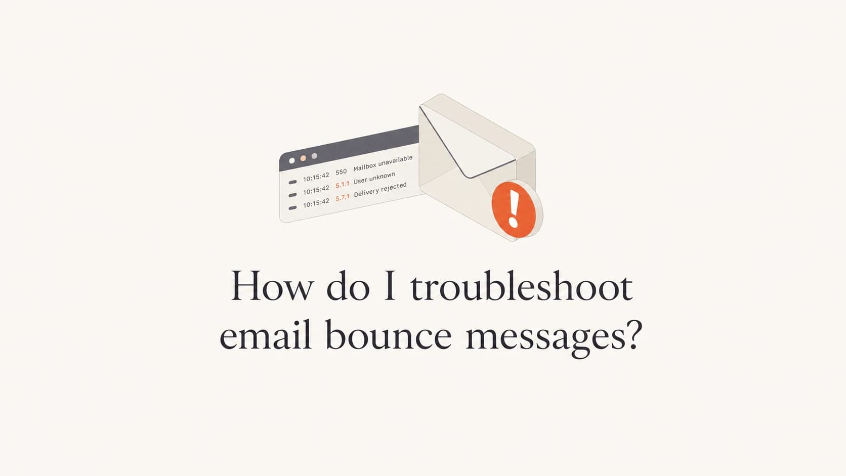 A calm article thumbnail about troubleshooting email bounce messages.