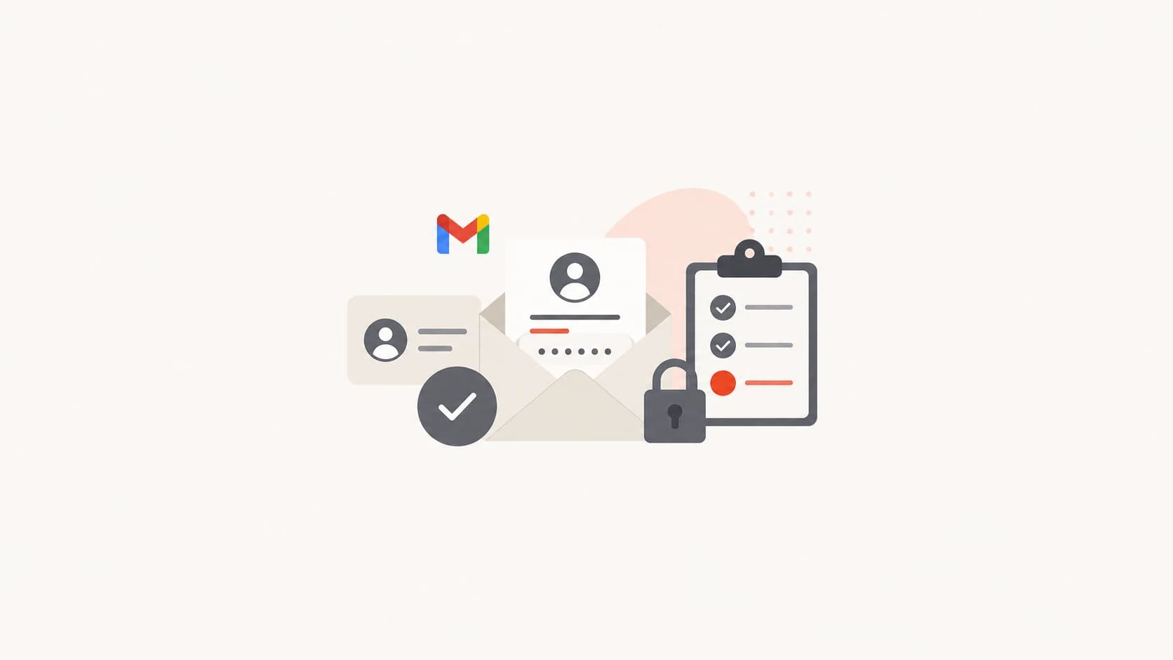 A calm editorial thumbnail about Gmail email identity checks.