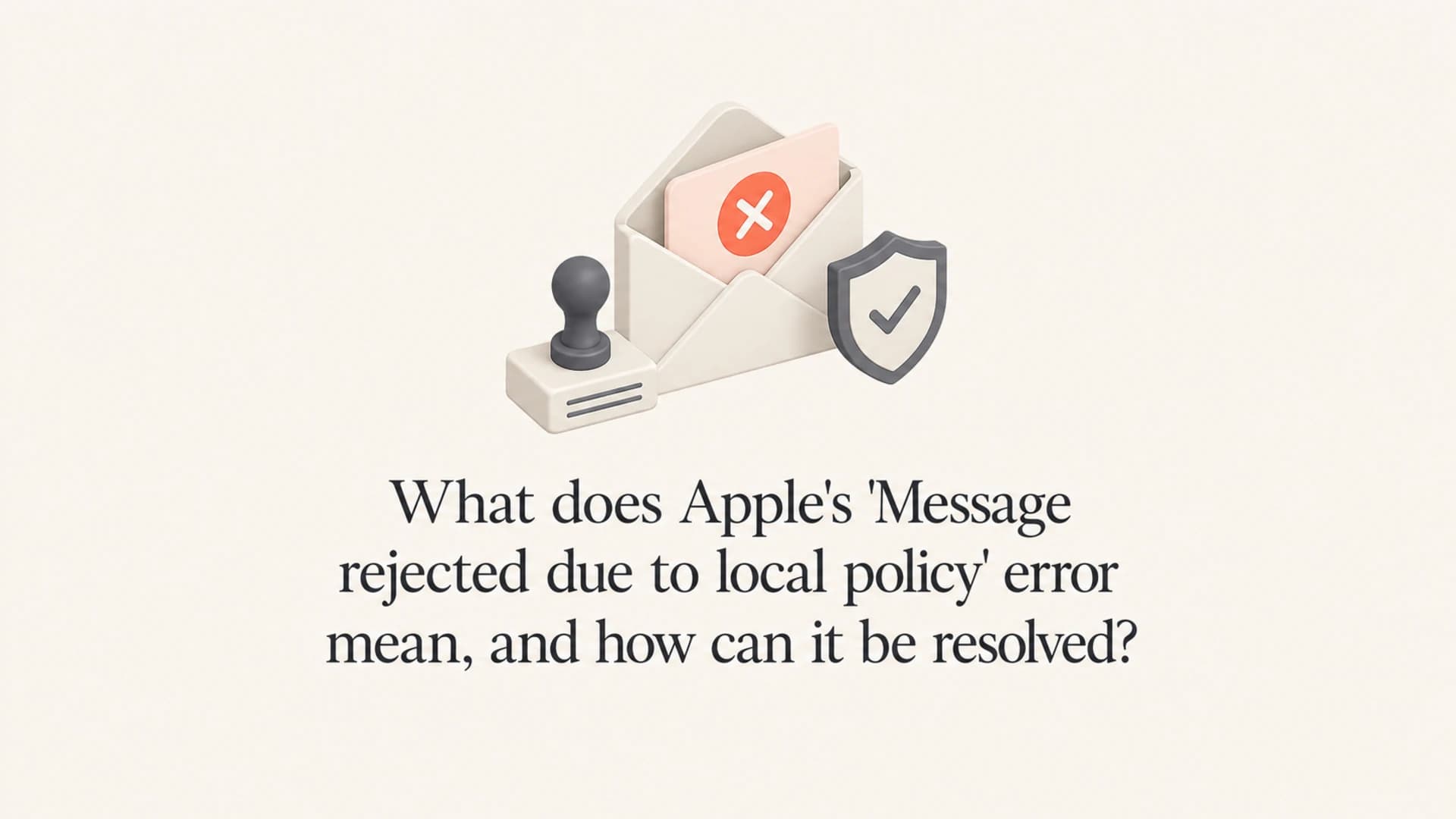 Editorial thumbnail about Apple's local policy email rejection.