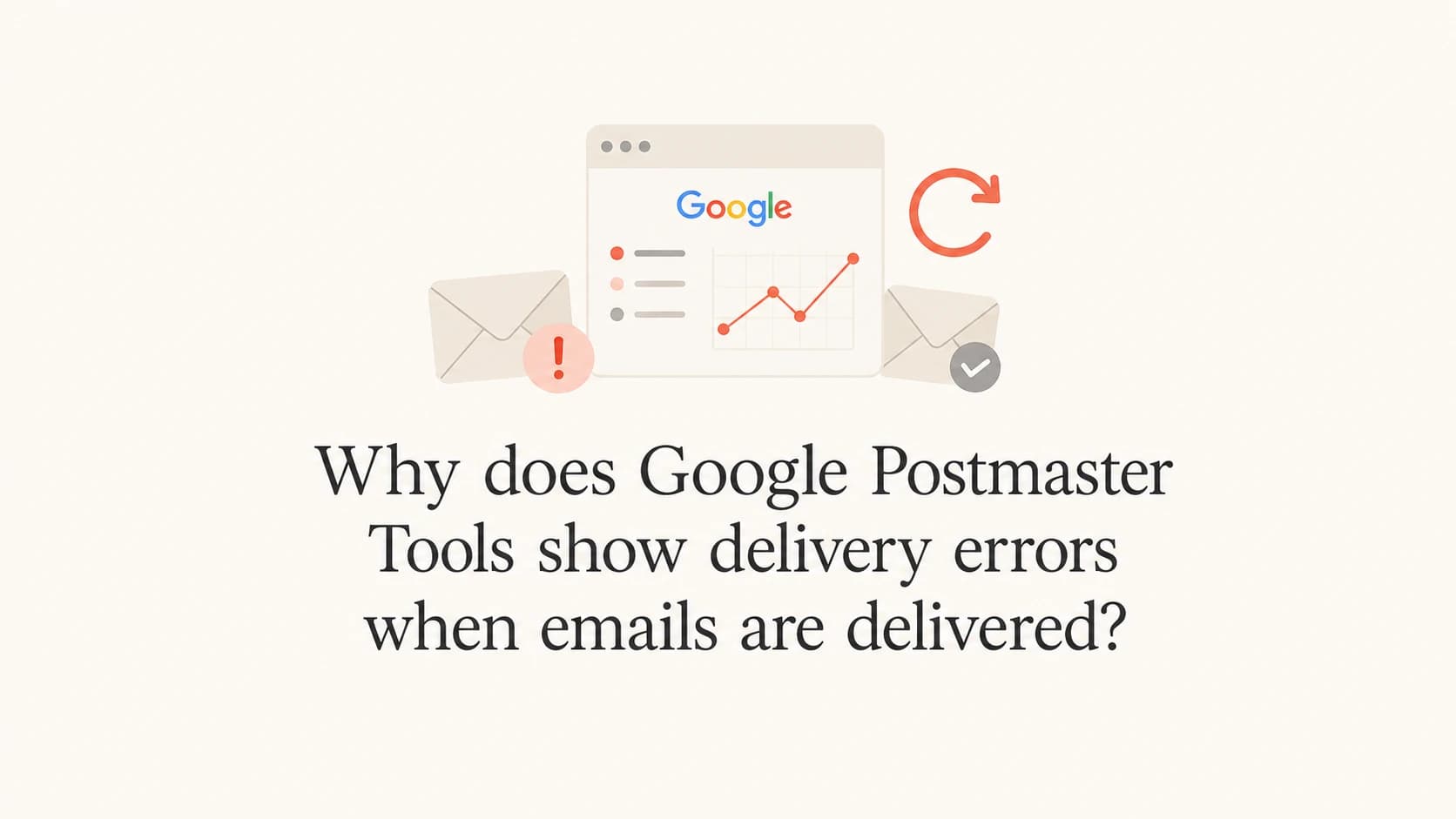Google Postmaster Tools delivery errors explained with retry and delivery graph imagery.