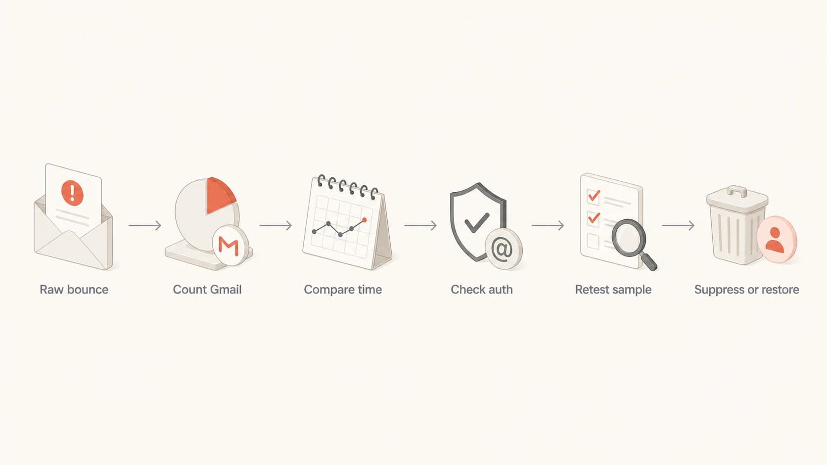 Flowchart for triaging Gmail No Such User bounces