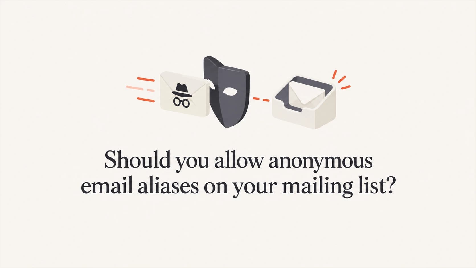 An email passes through a privacy alias before reaching an inbox.