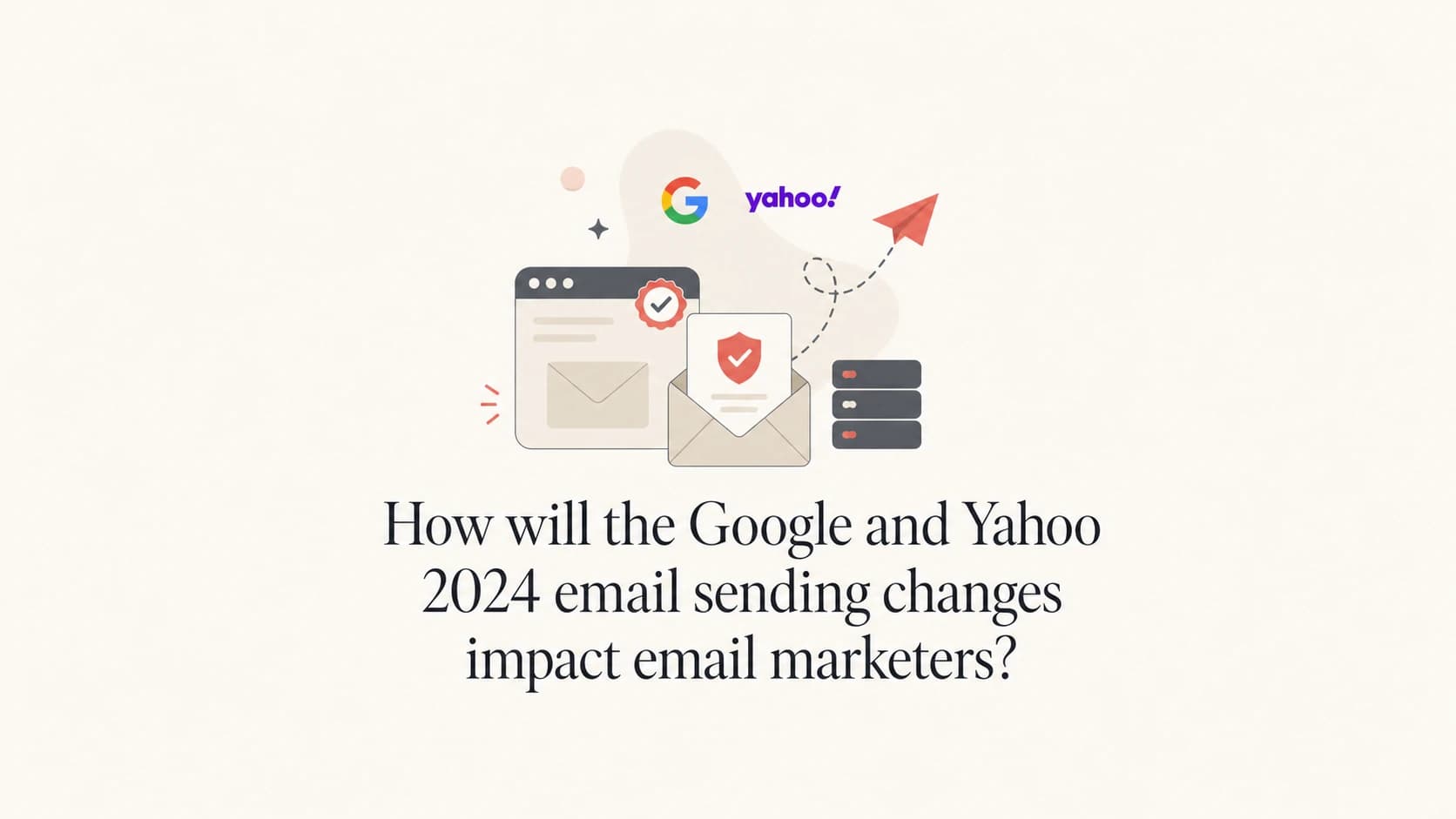 Google and Yahoo 2024 sender rules shown as an authenticated email thumbnail