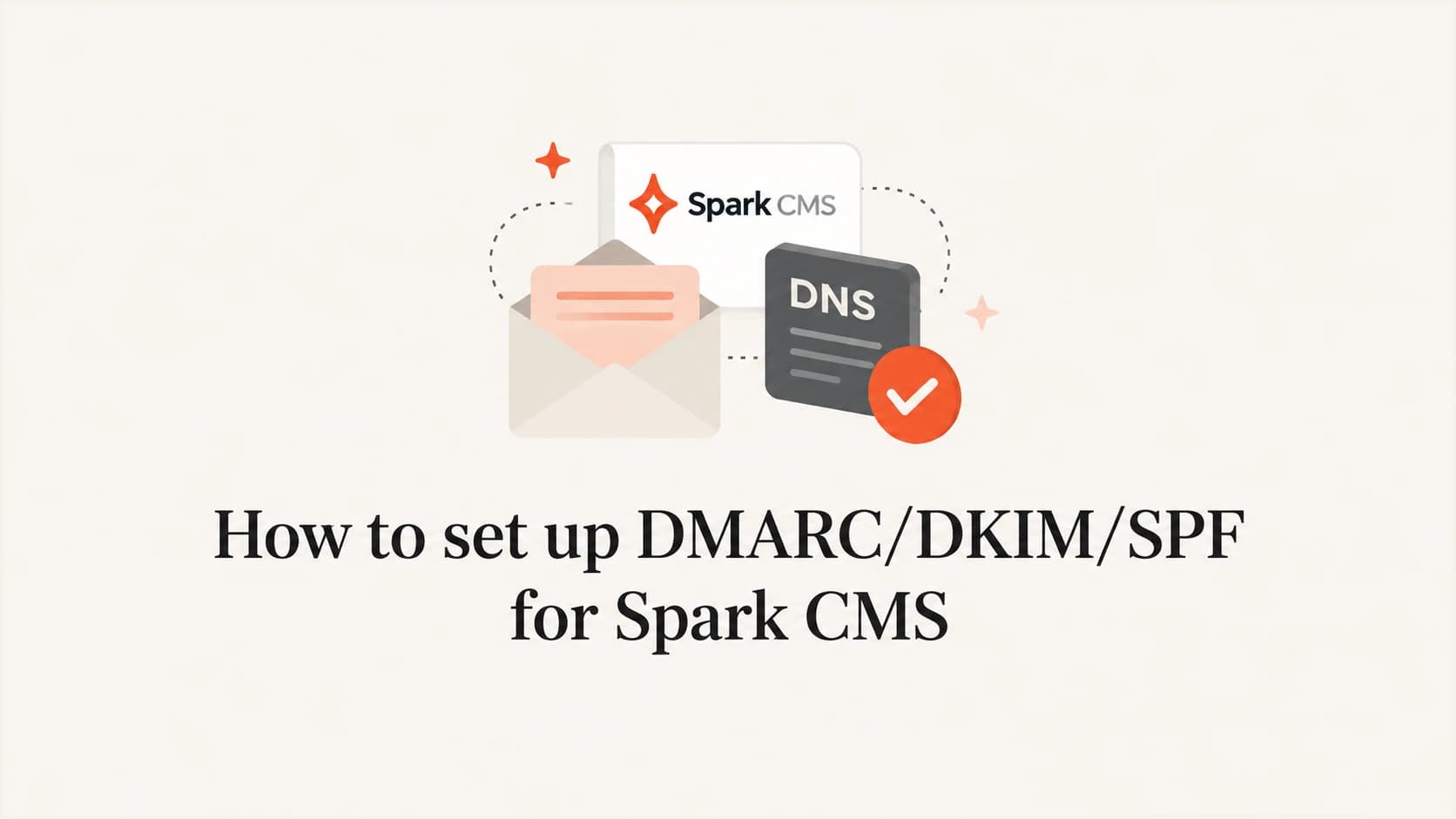 Spark CMS email authentication setup for SPF, DKIM, and DMARC