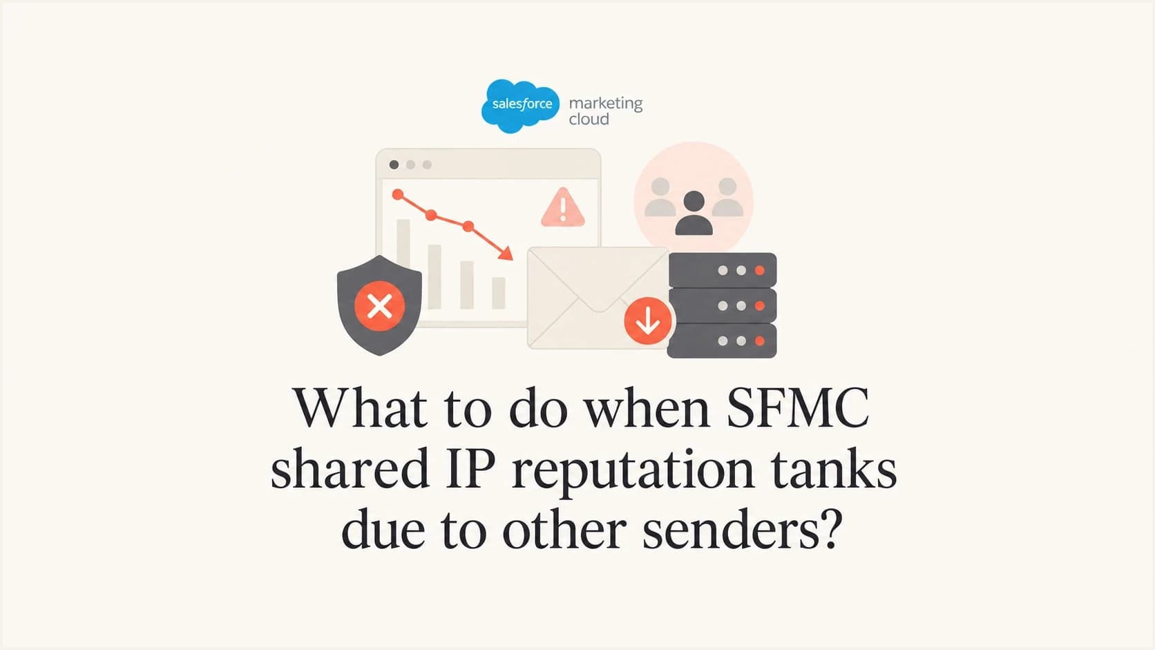 SFMC shared IP reputation problem with one sender affected by pool traffic.