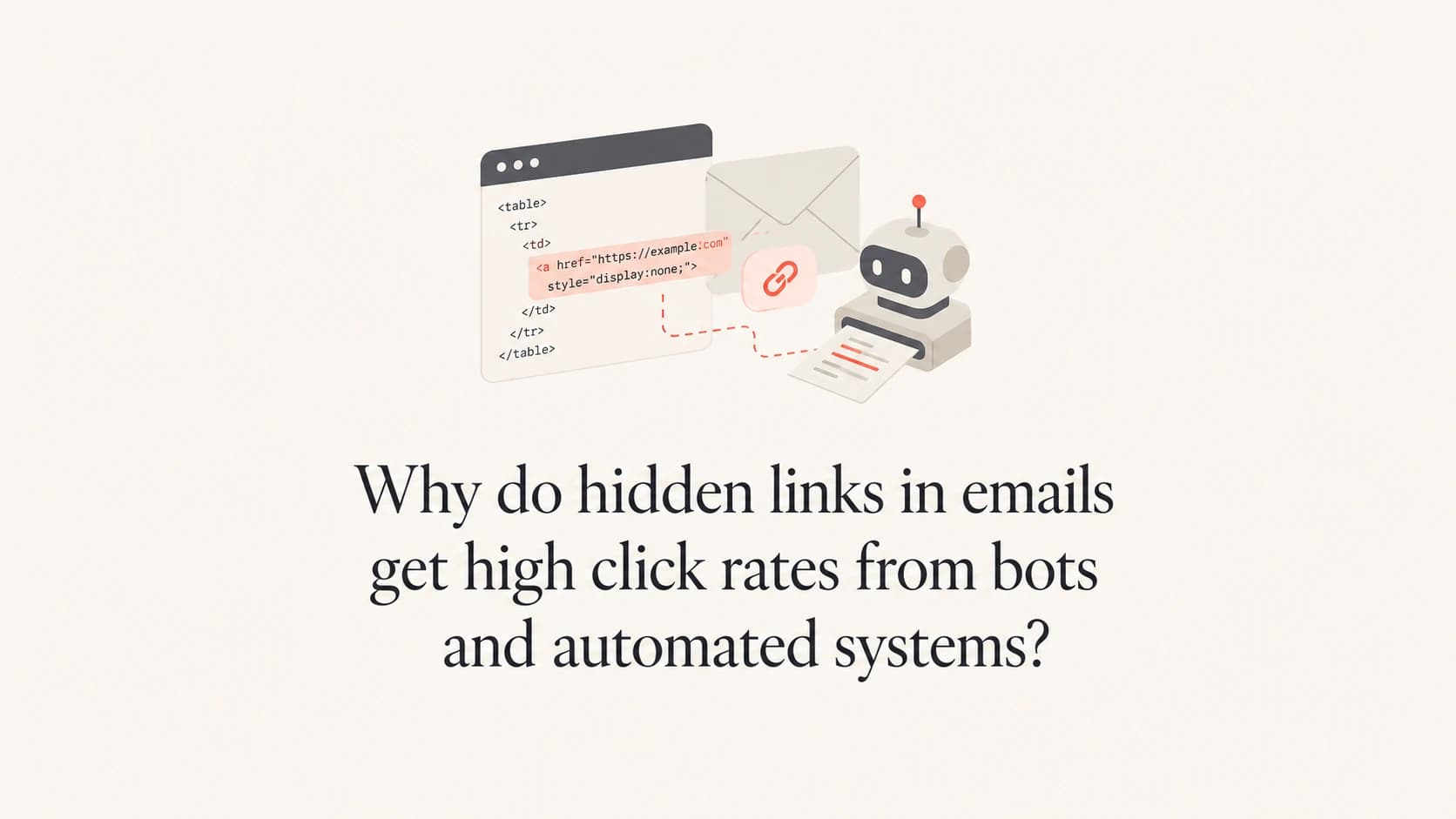 Hidden email link being scanned by automated systems before a person clicks.
