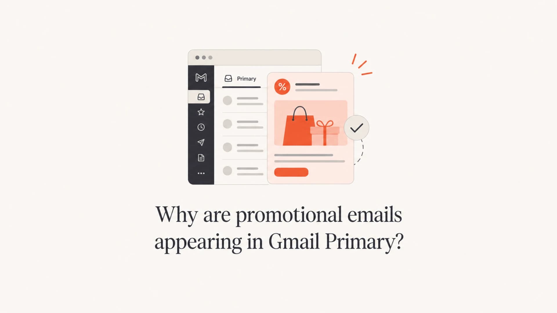 Editorial thumbnail for Gmail Primary tab placement and promotional email classification.