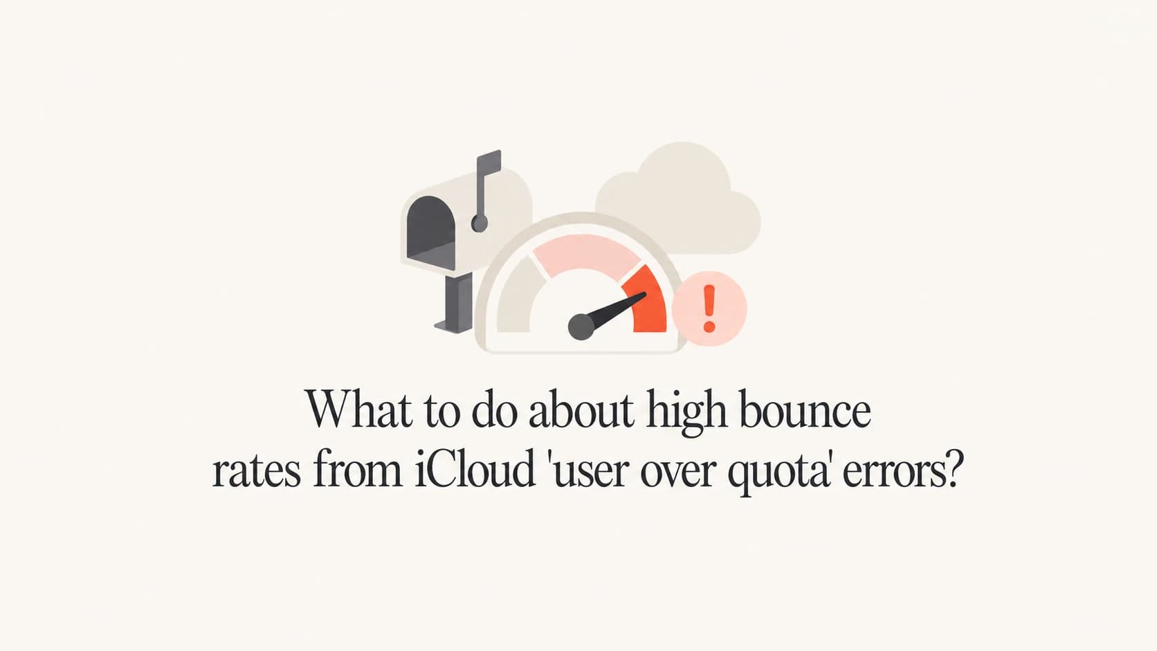 Mailbox quota gauge for iCloud user over quota bounce errors.