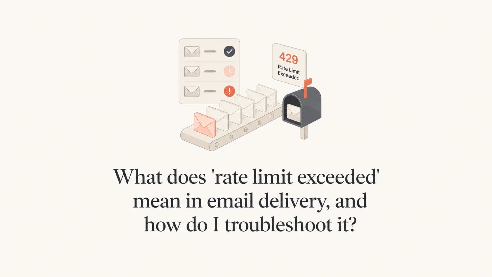 A calm editorial thumbnail showing a paused email queue and the page title.