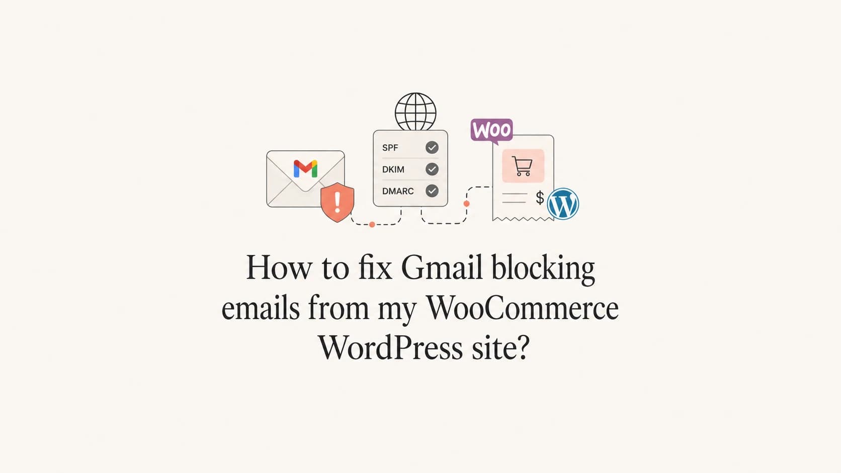 WooCommerce Gmail blocking fix with authenticated email routing.