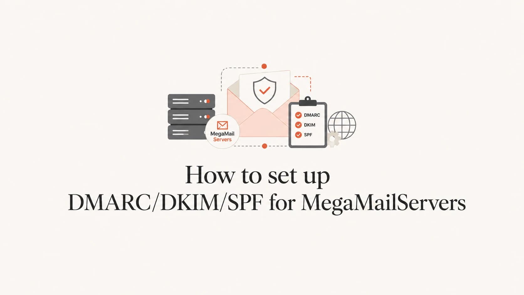 Editorial thumbnail for setting up DMARC, DKIM, and SPF for MegaMailServers