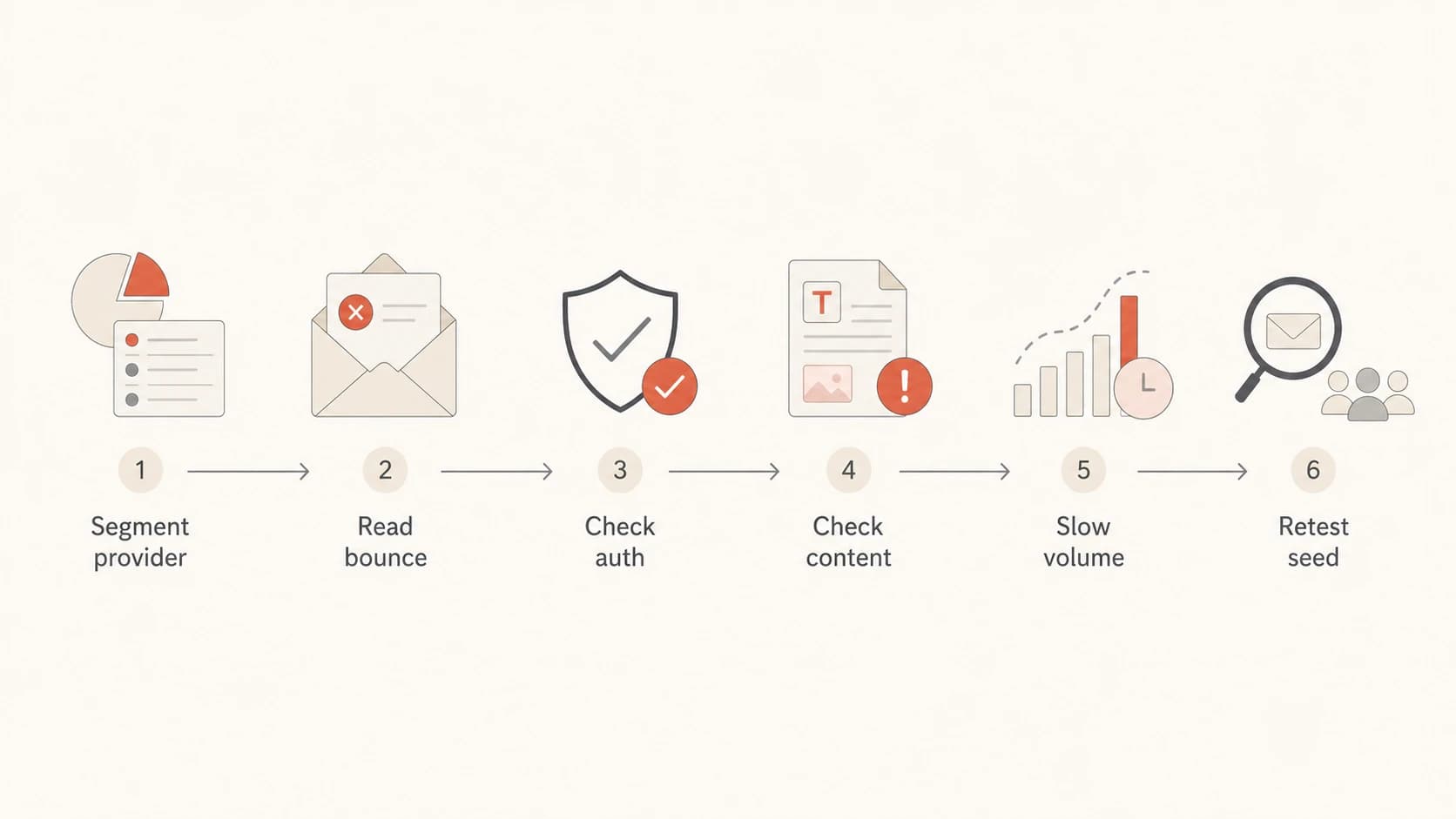 Flowchart for troubleshooting email delivery into China.