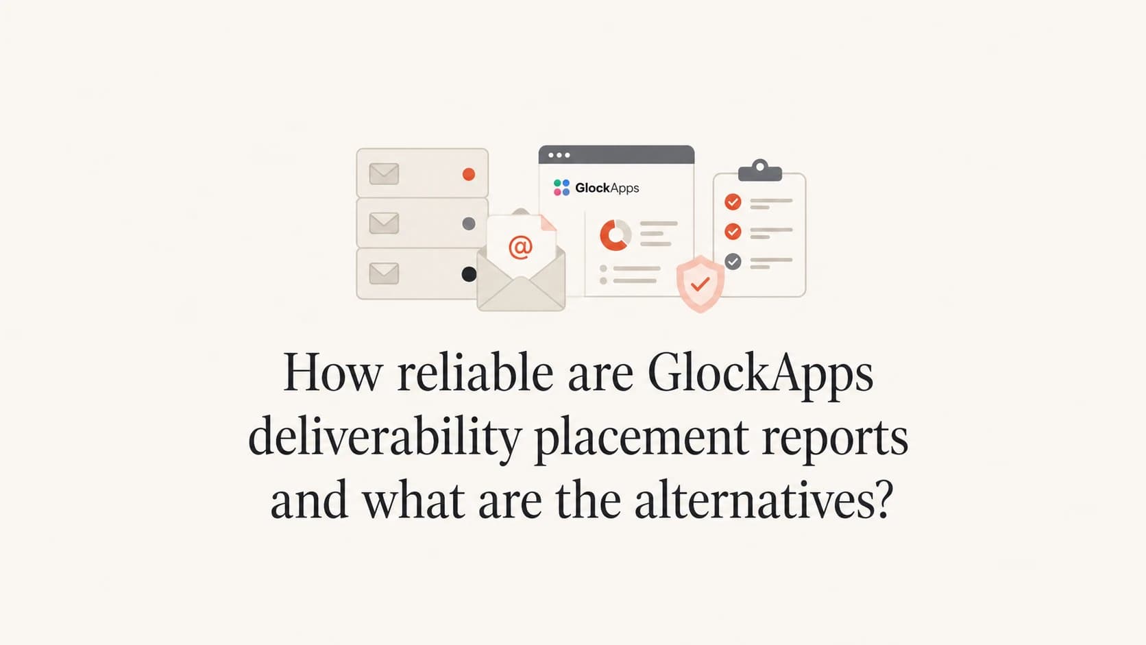 Editorial thumbnail about GlockApps placement report reliability and alternatives.