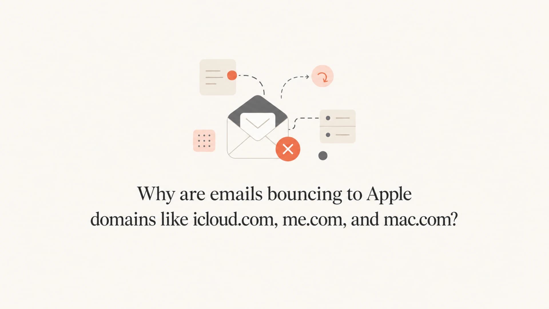Editorial thumbnail about Apple domain email bounces.