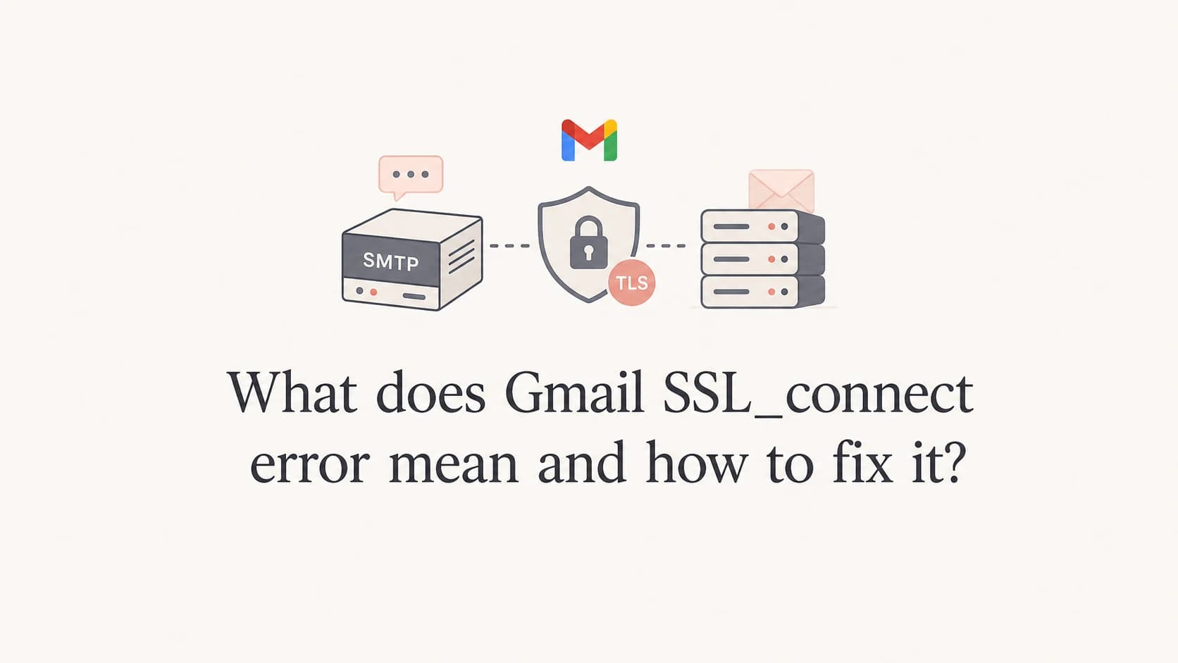 Gmail SMTP connection failing during TLS setup.