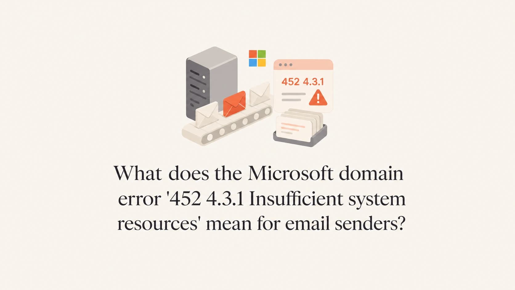 Editorial thumbnail for the Microsoft 452 4.3.1 email error.
