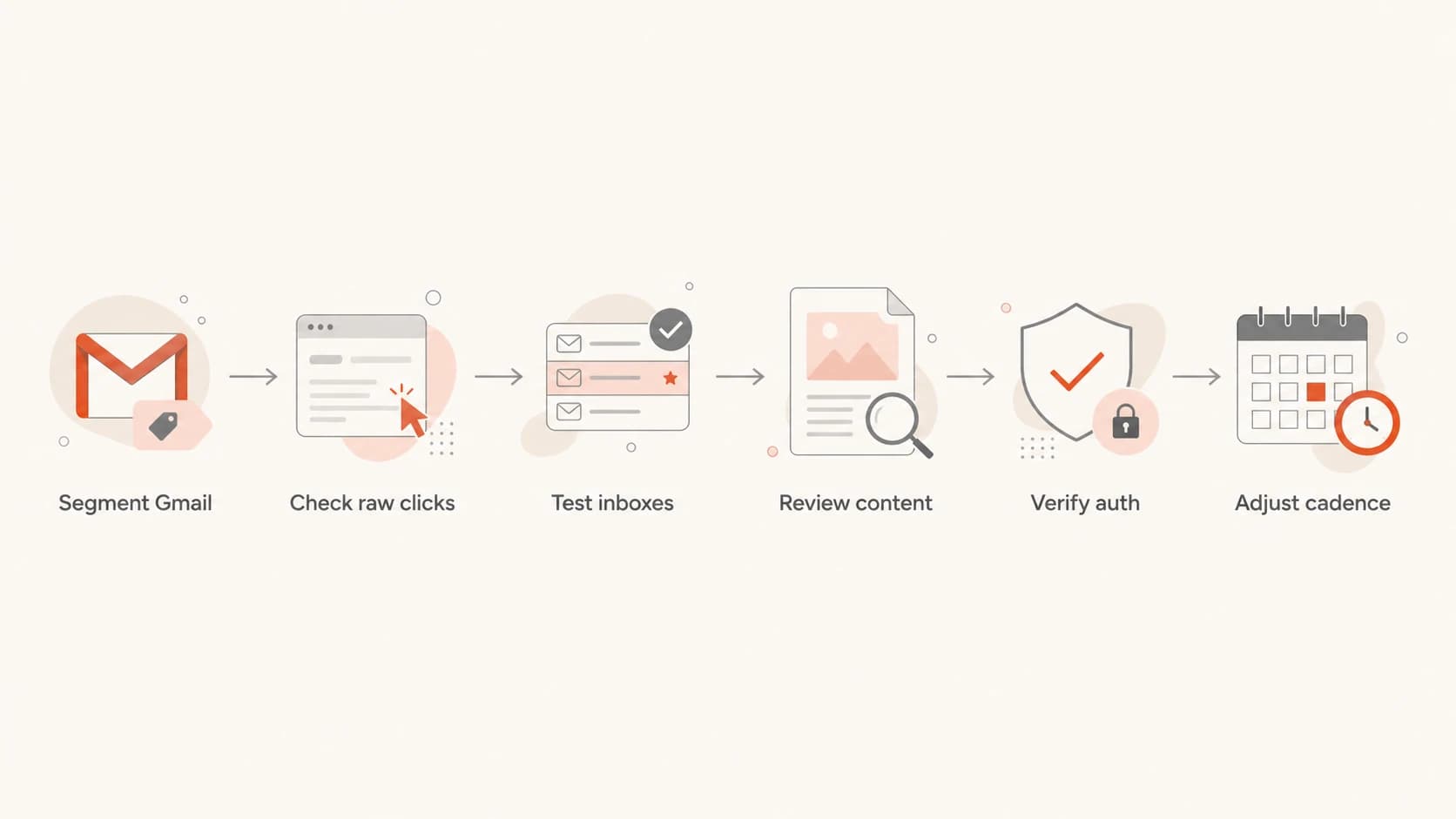 Flowchart for investigating a Gmail Promotions tab open-rate drop.