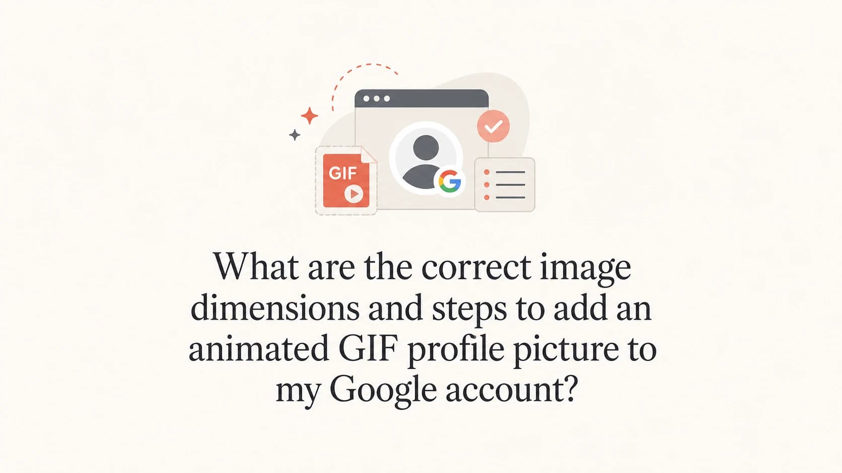 Animated Google Account profile picture setup shown as a clean article thumbnail.