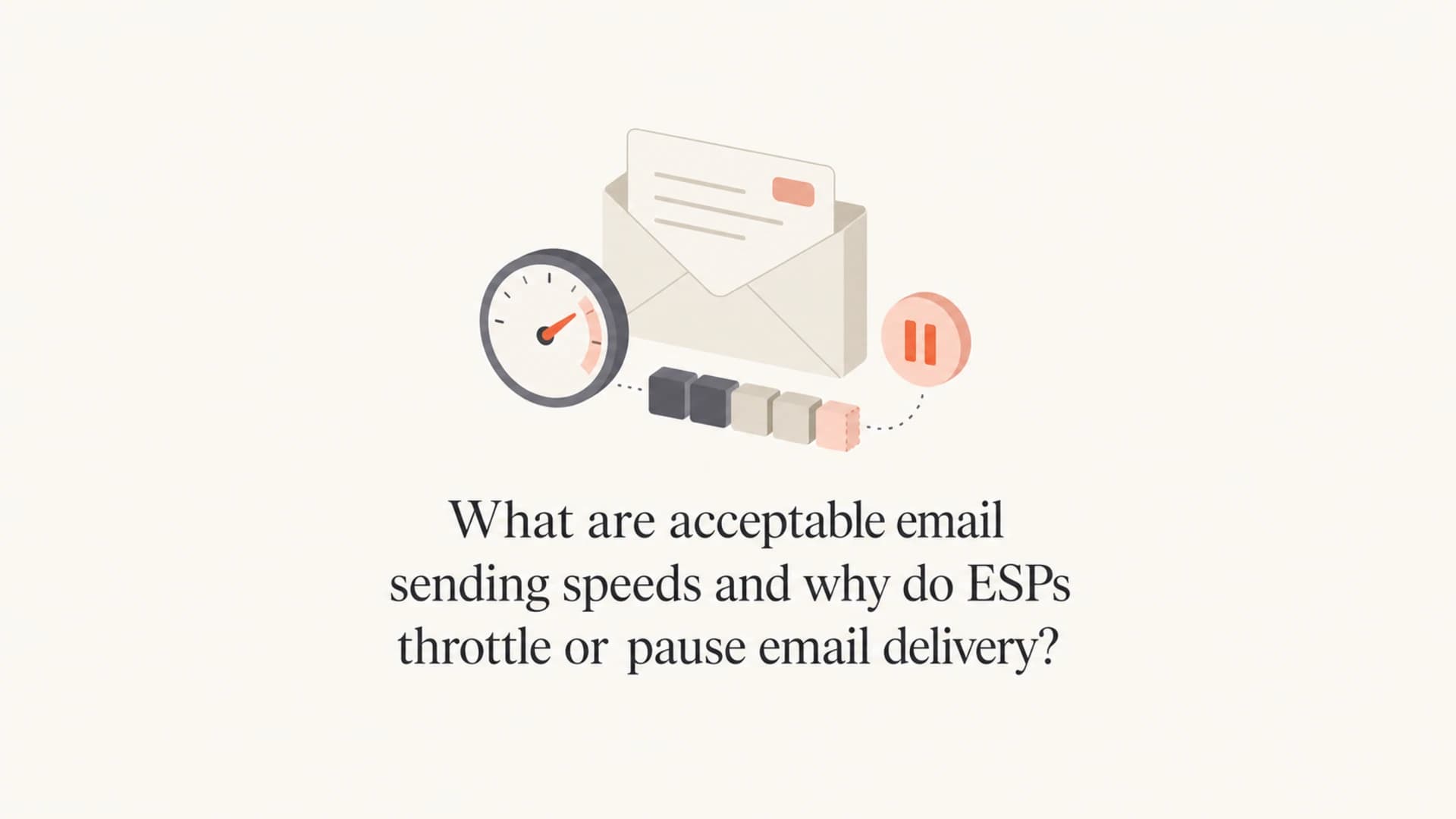 Article thumbnail showing controlled email pacing and delivery throttling.