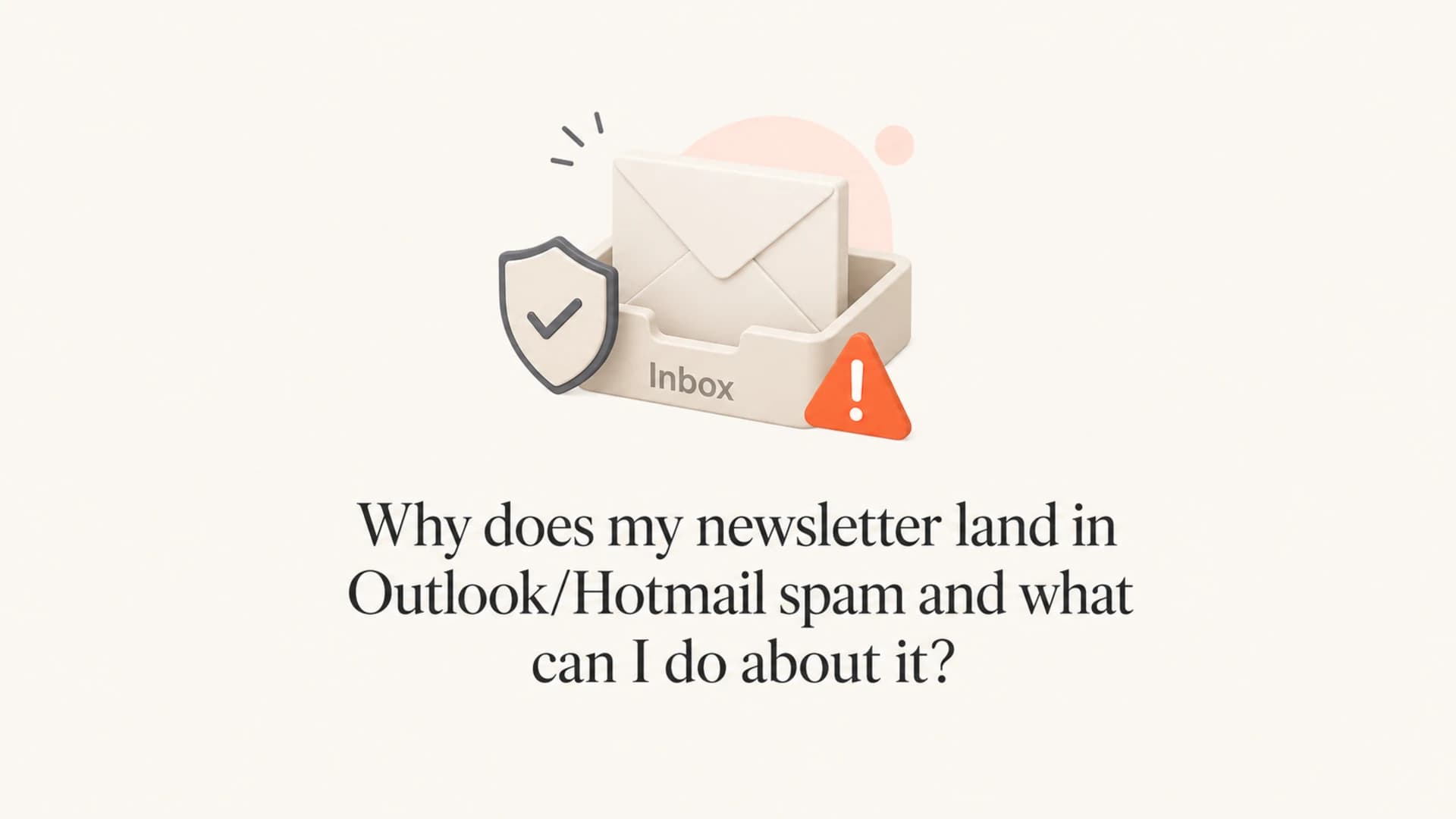 Newsletter email filtered into an Outlook spam folder.