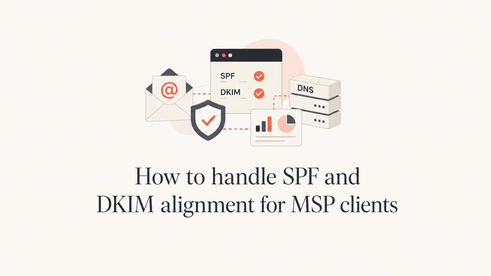 Article thumbnail for handling SPF and DKIM alignment across MSP clients.