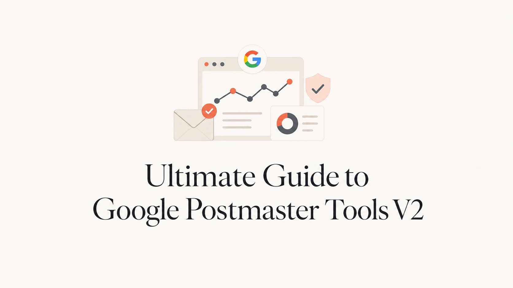 Google Postmaster Tools V2 guide thumbnail showing Compliance status, Spam Rate, Delivery Errors, and Gmail sender requirements.