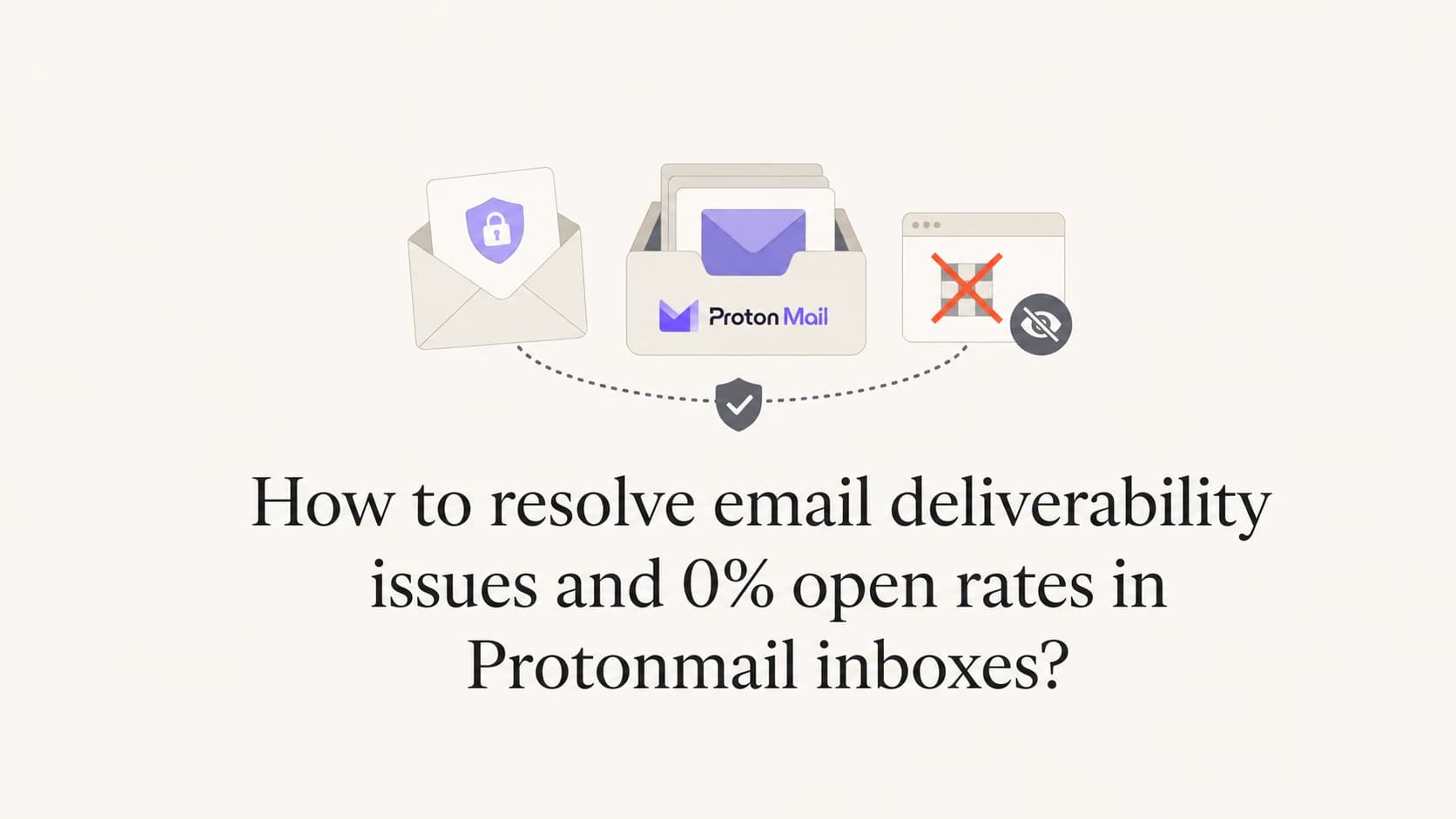 Article thumbnail about fixing Proton Mail deliverability and 0% open rates.