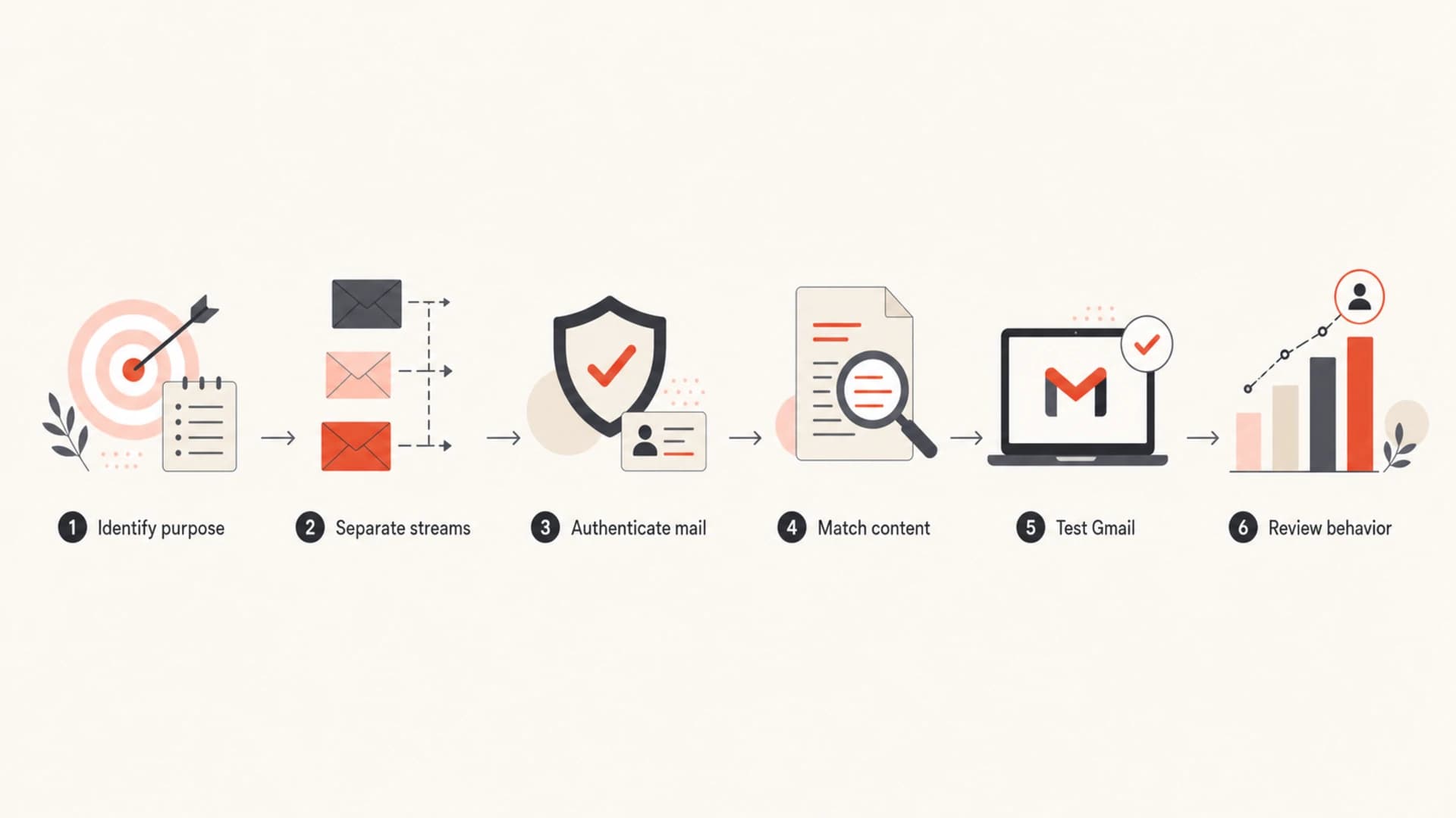 Flowchart showing a process to influence Gmail tab placement.
