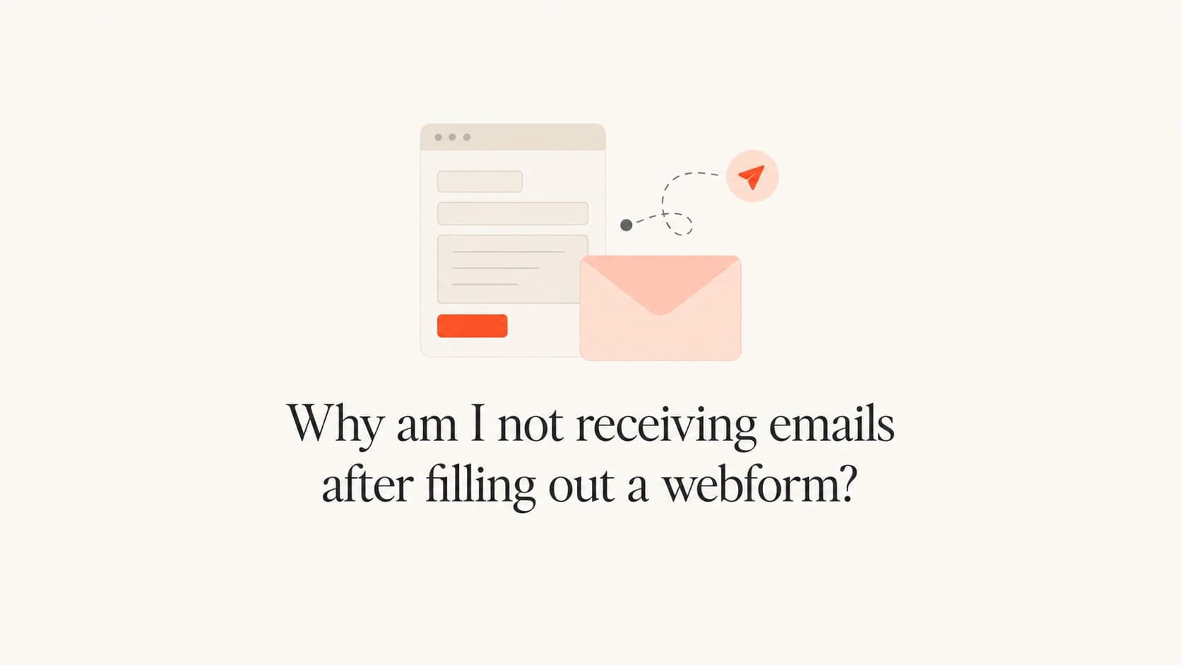 A webform card and envelope showing a missing form email path.