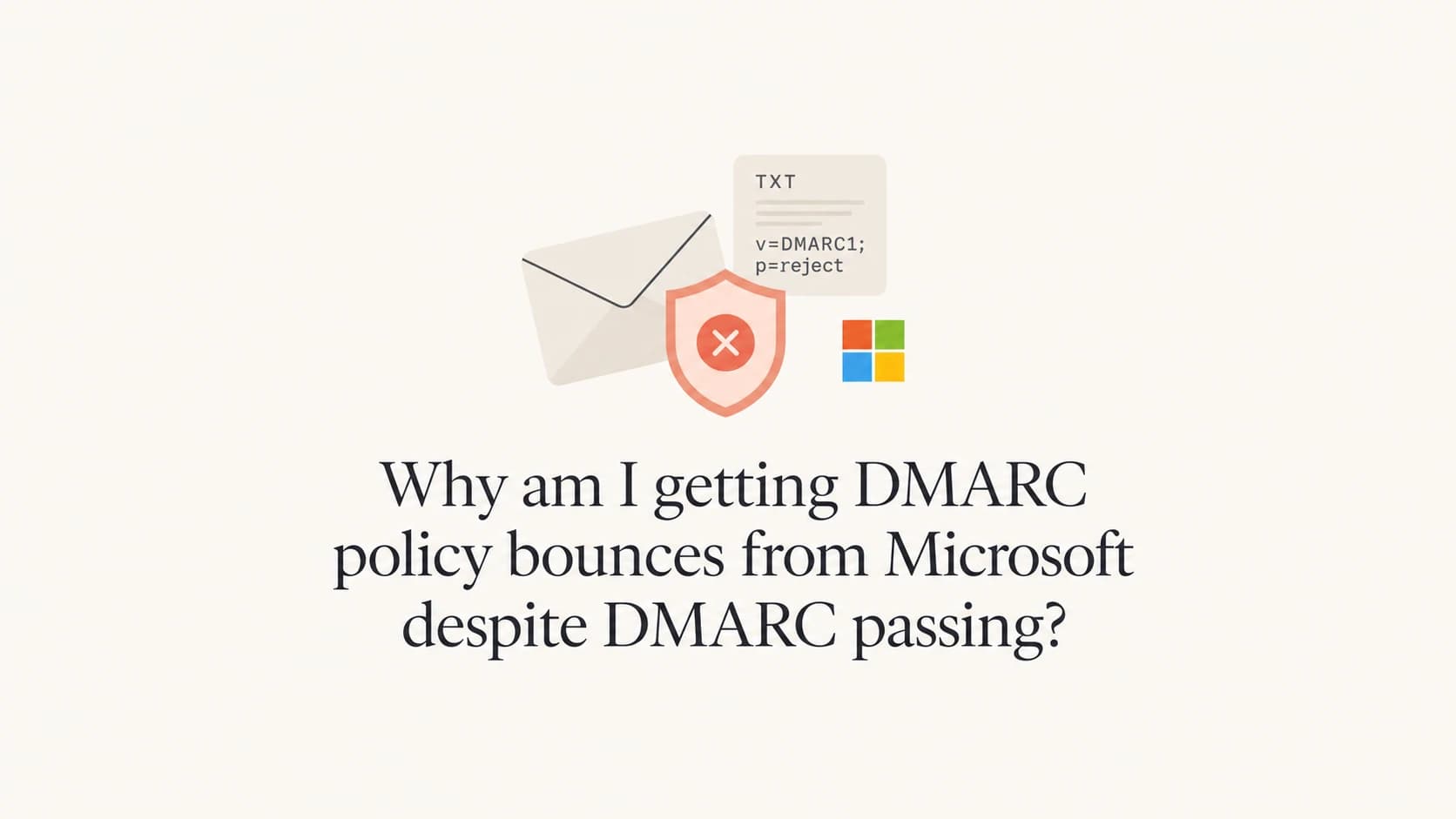 Microsoft DMARC policy bounce despite DMARC passing.