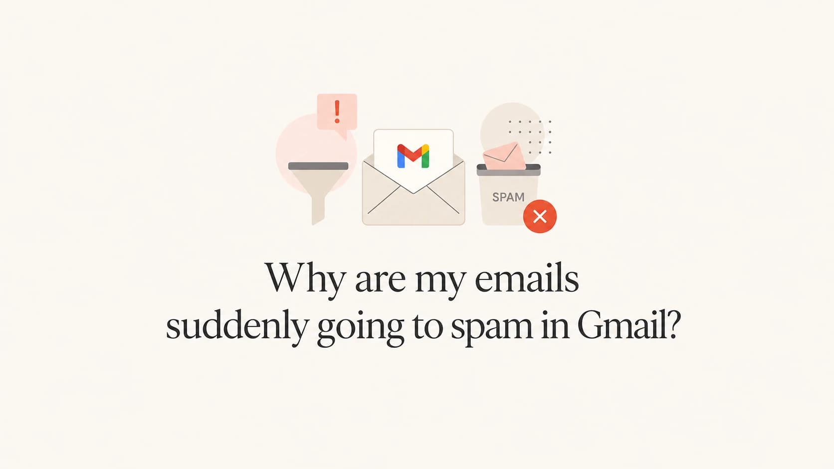 A Gmail spam filtering article thumbnail with email authentication objects.